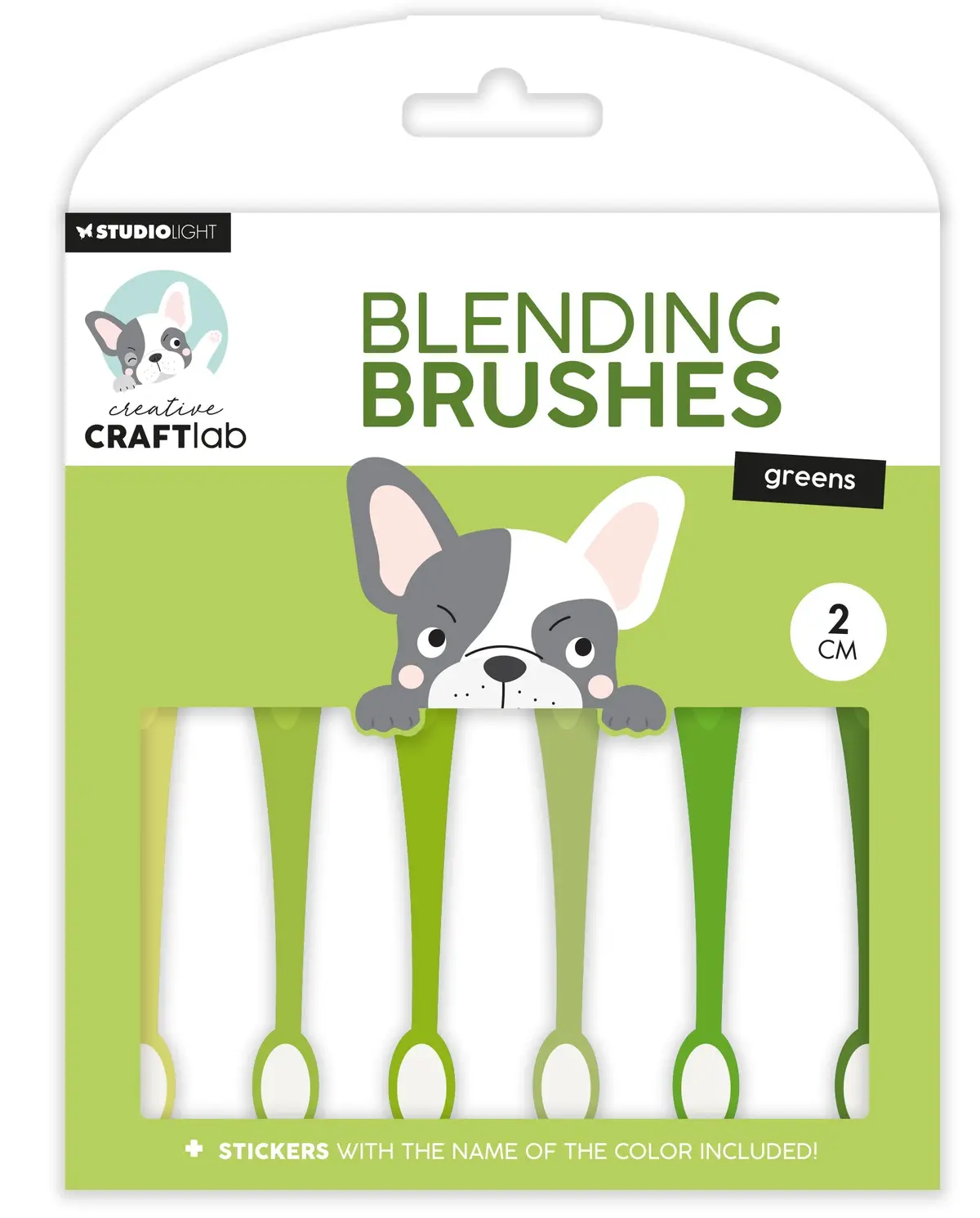 Ccl Blending Brushes 2Cm Soft Brush Greens Essentials 6 Pc 1