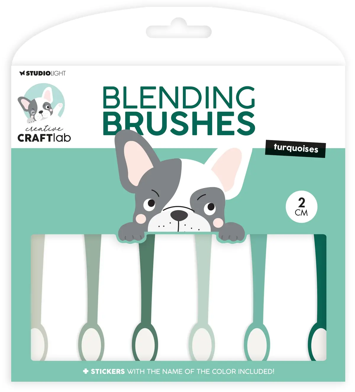 Ccl Blending Brushes 2Cm Soft Brush Turquoises Essentials 6 Pc 1