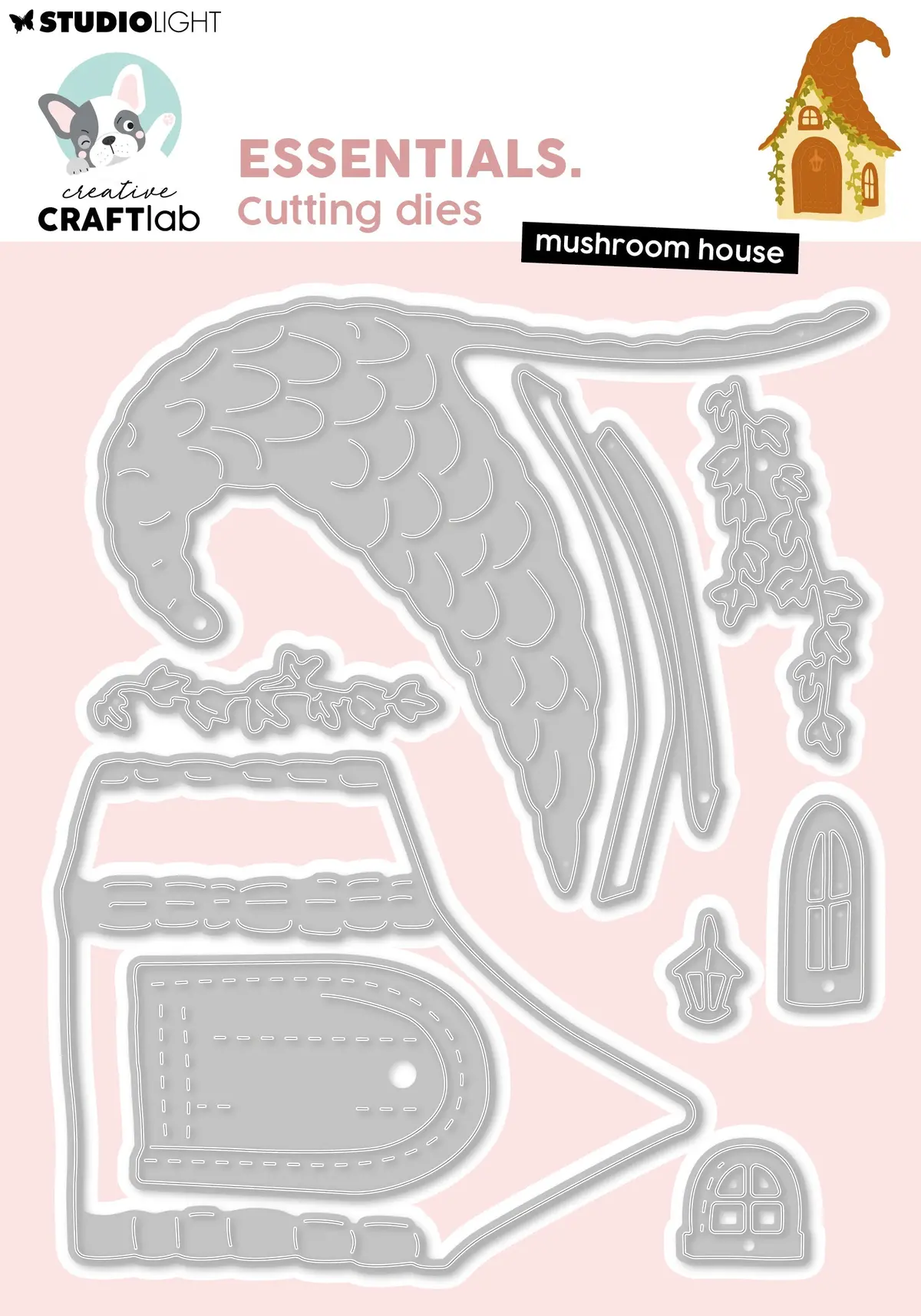Ccl Cutting Die Mushroom House Essentials 9 Pieces 1