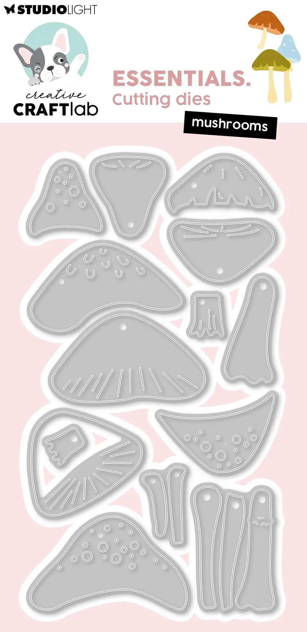 Ccl Cutting Die Mushrooms Essentials 14 Pieces 1