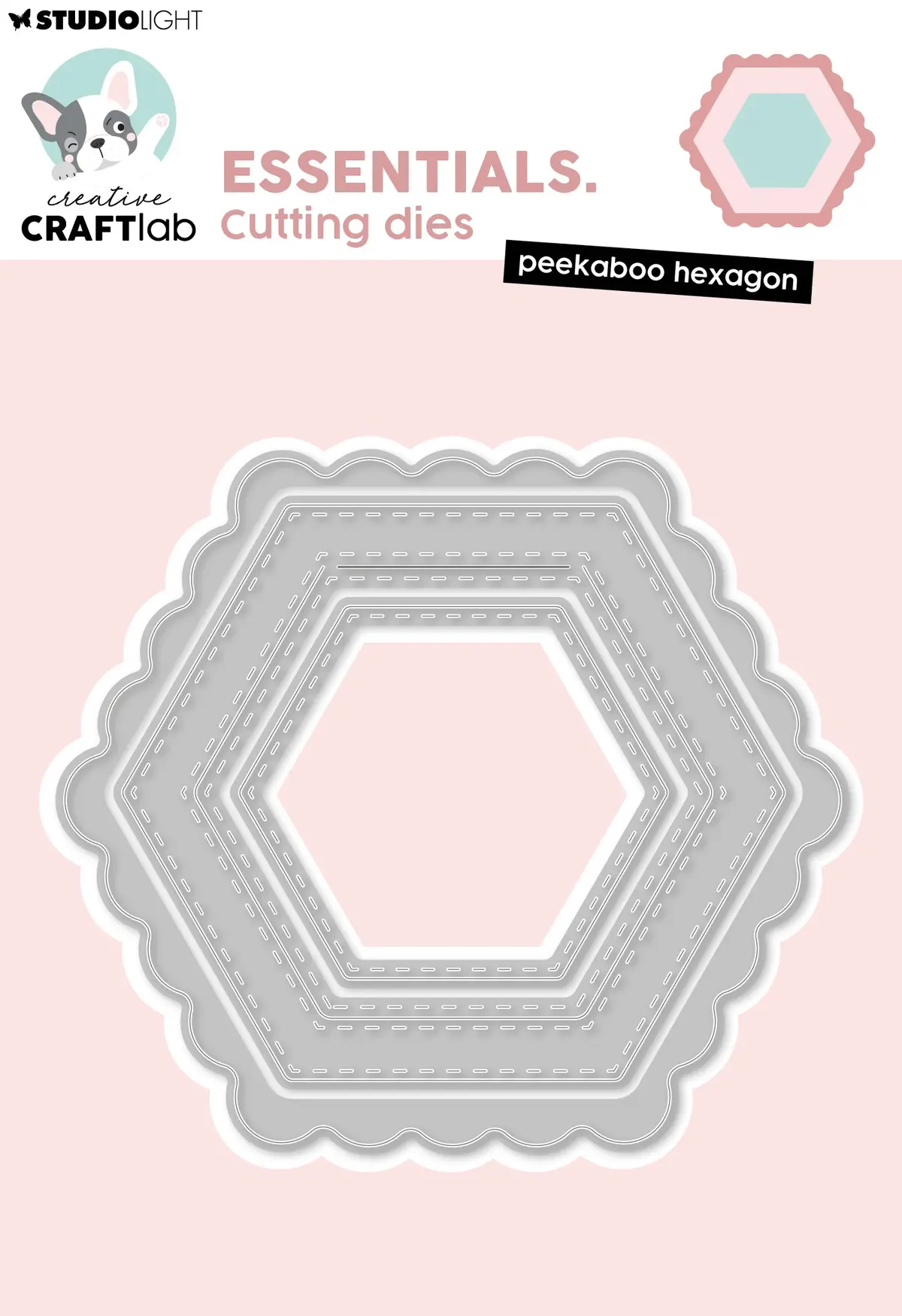 Ccl Cutting Die Peekaboo Hexagon Essentials 4 Pieces 1