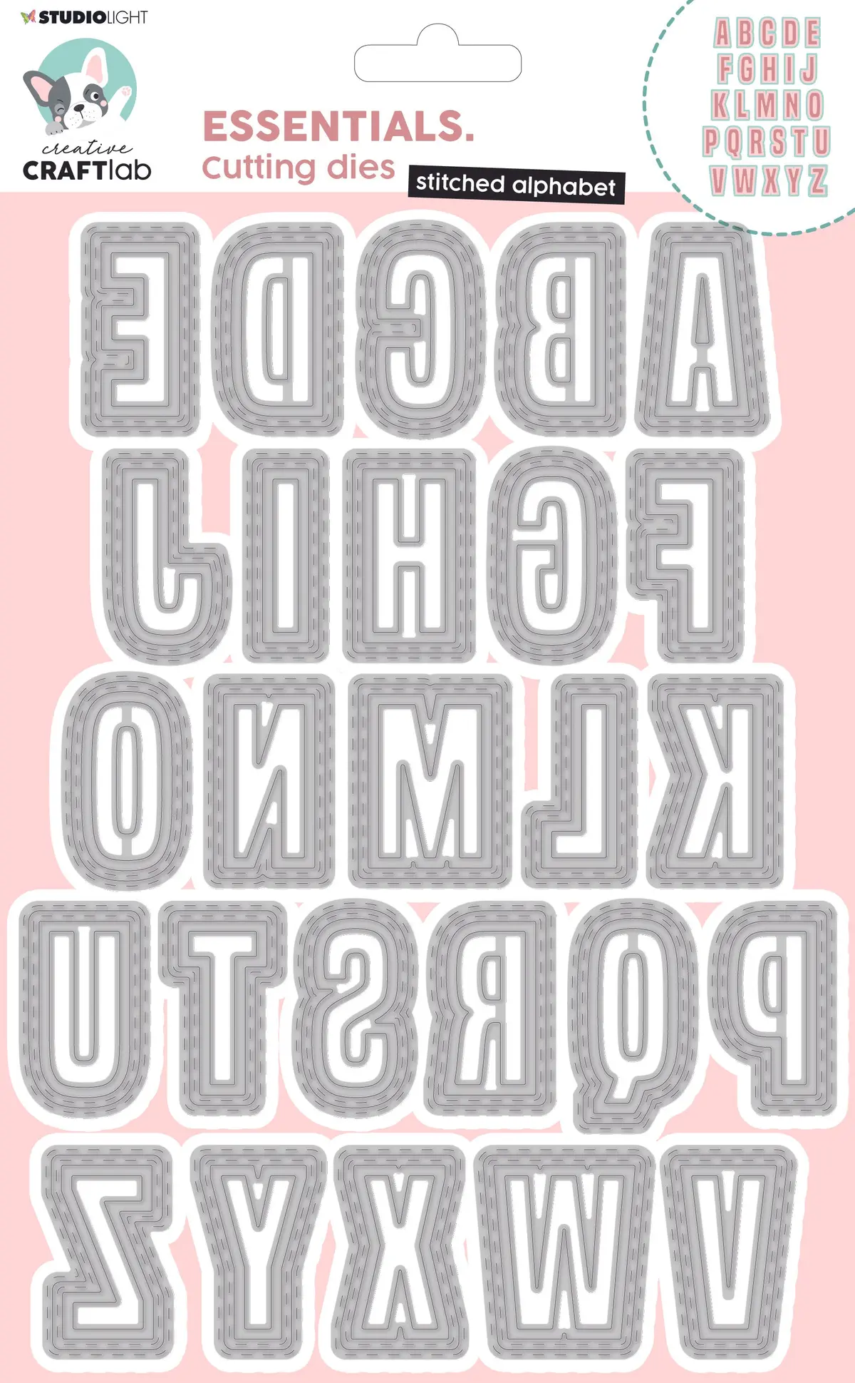 Ccl Cutting Die Stitched Alphabet Essentials 157X218x1mm 1 Pc Nr.157 1