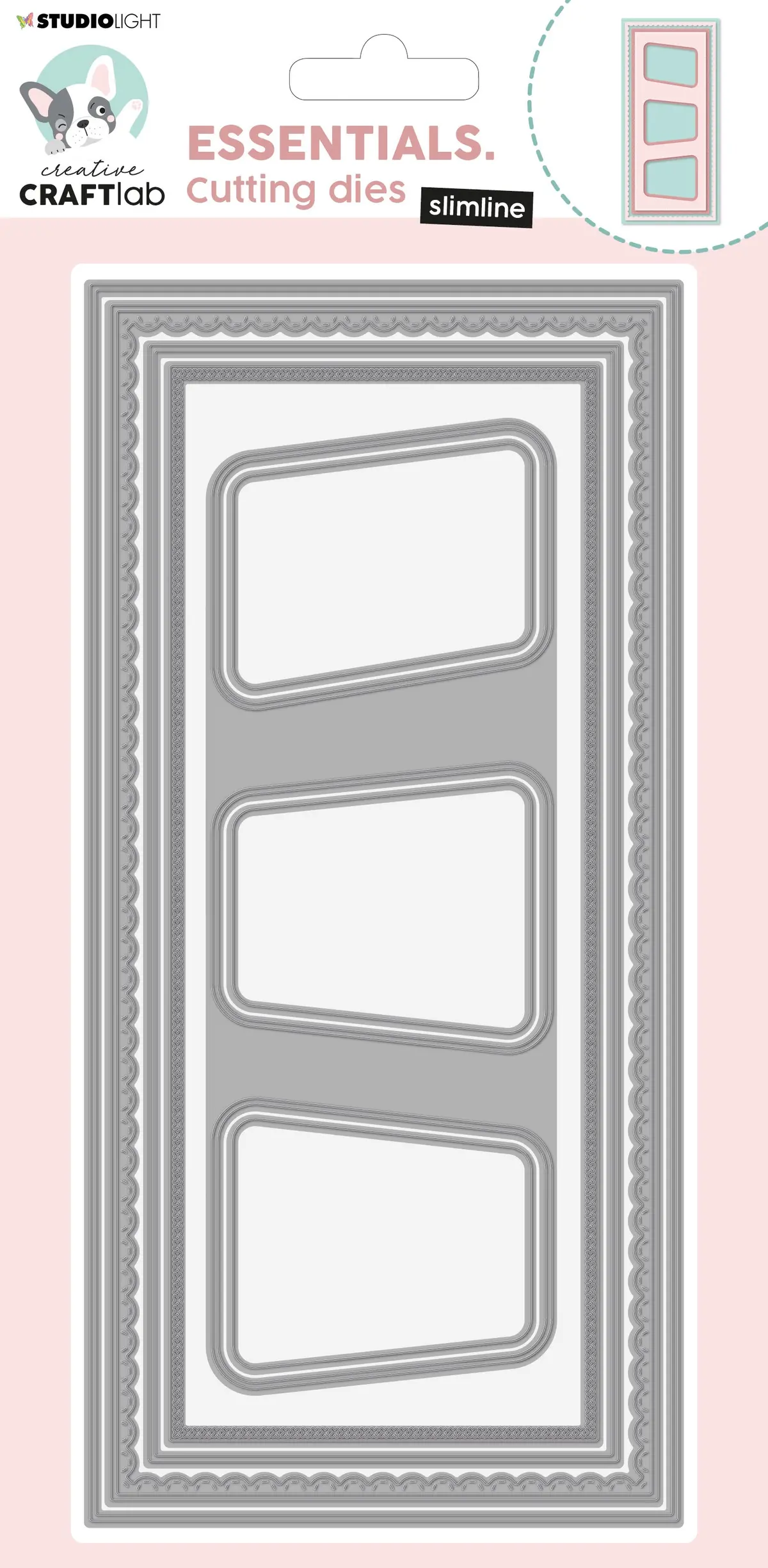 Ccl Cutting Die Slimline Essentials 164X265x1mm 1 Pc Nr.208 1