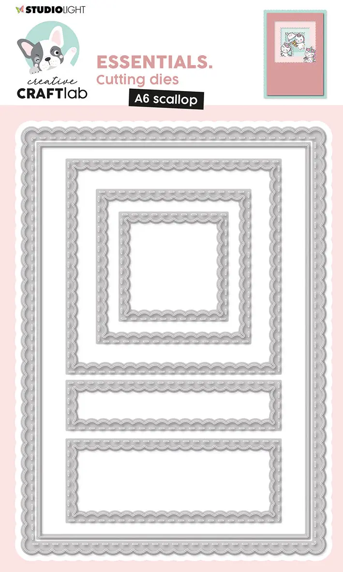 Ccl Cutting Die Scalloped Square Essentials 150X107x1mm 1 Pc Nr.425 1