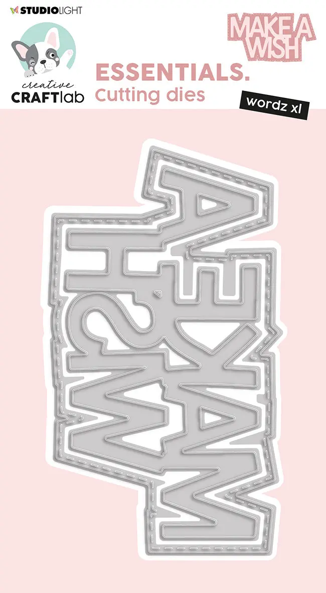 Ccl Cutting Die Make A Wish Essentials Wordz Xl 79X138x1mm 2 Pc Nr.470 1