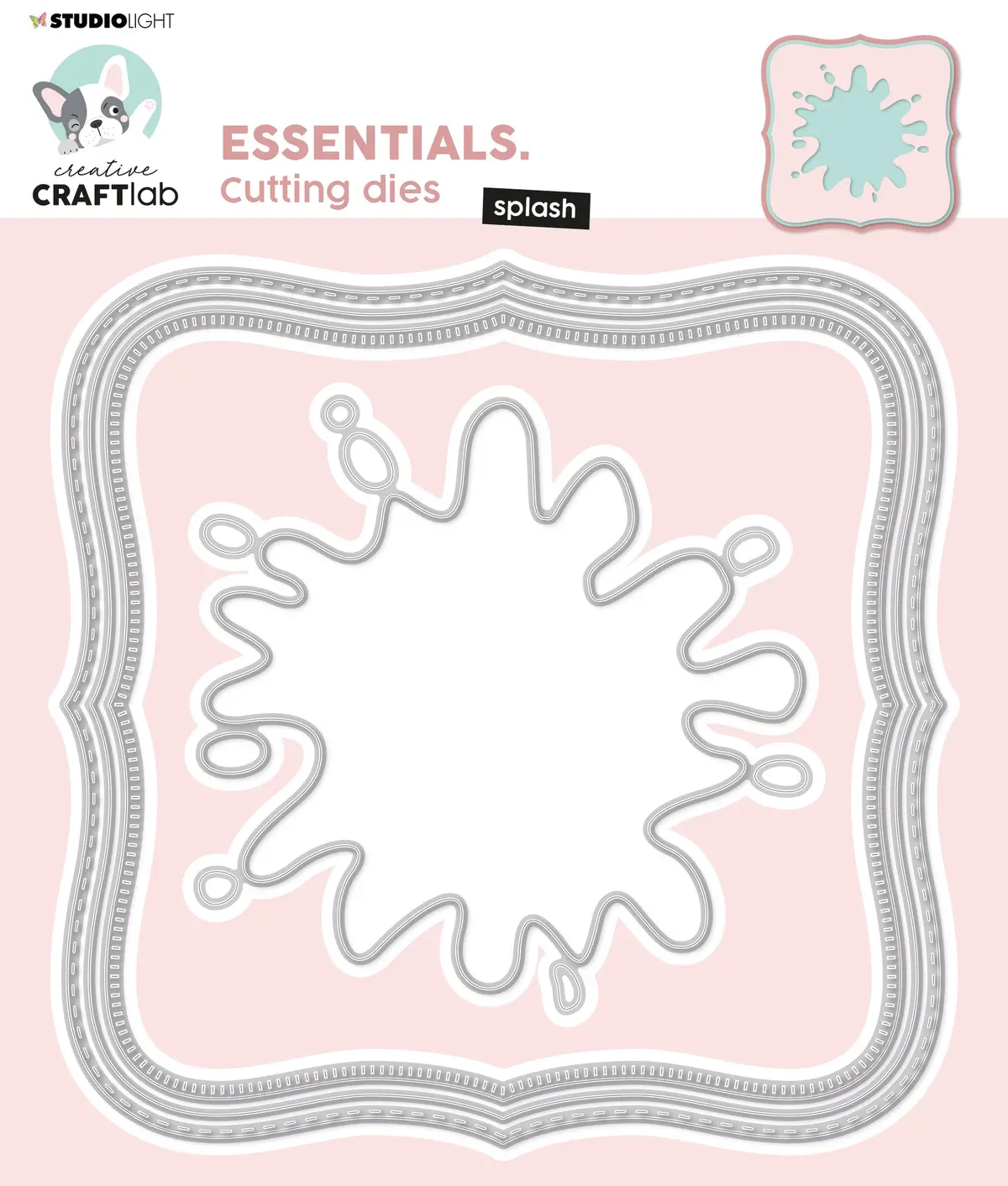 Ccl Cutting Die Square Splash Essentials 150X150x1mm 7.87X6.69X0.04 Inch 4 Pc Nr.540 1