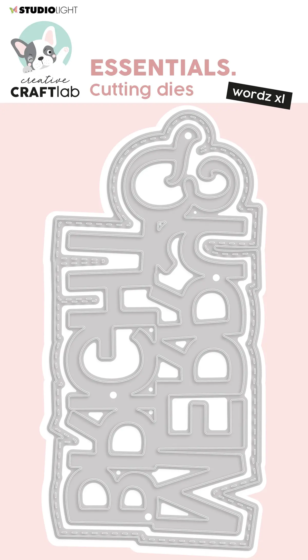 Ccl Cutting Die Wordz Xl Merry And Bright Essentials 77X158x1mm 4 Pc Nr.687 1