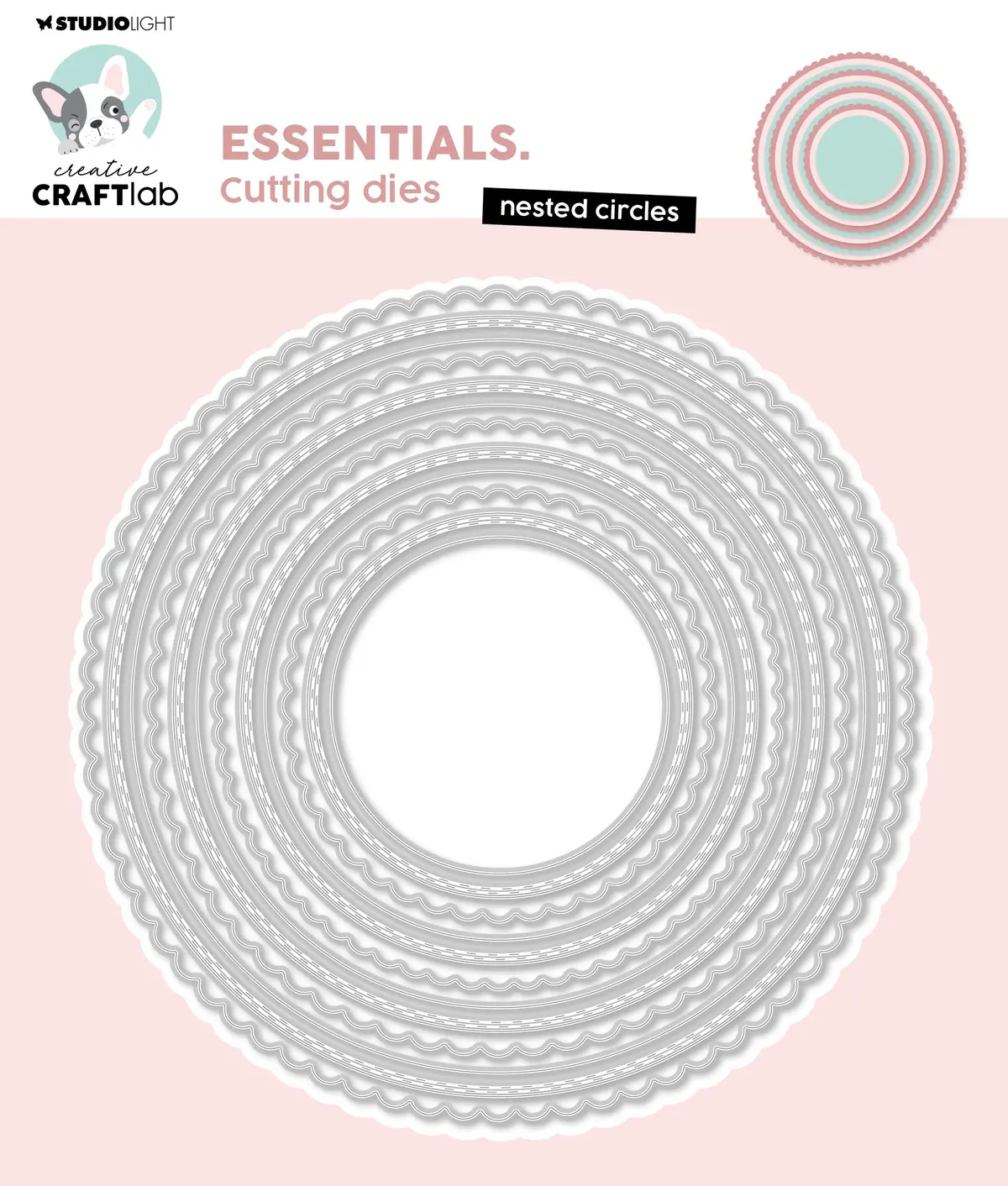 Ccl Cutting Die Nested Circles Essentials 142X142x1mm 12 Pc Nr.744 1