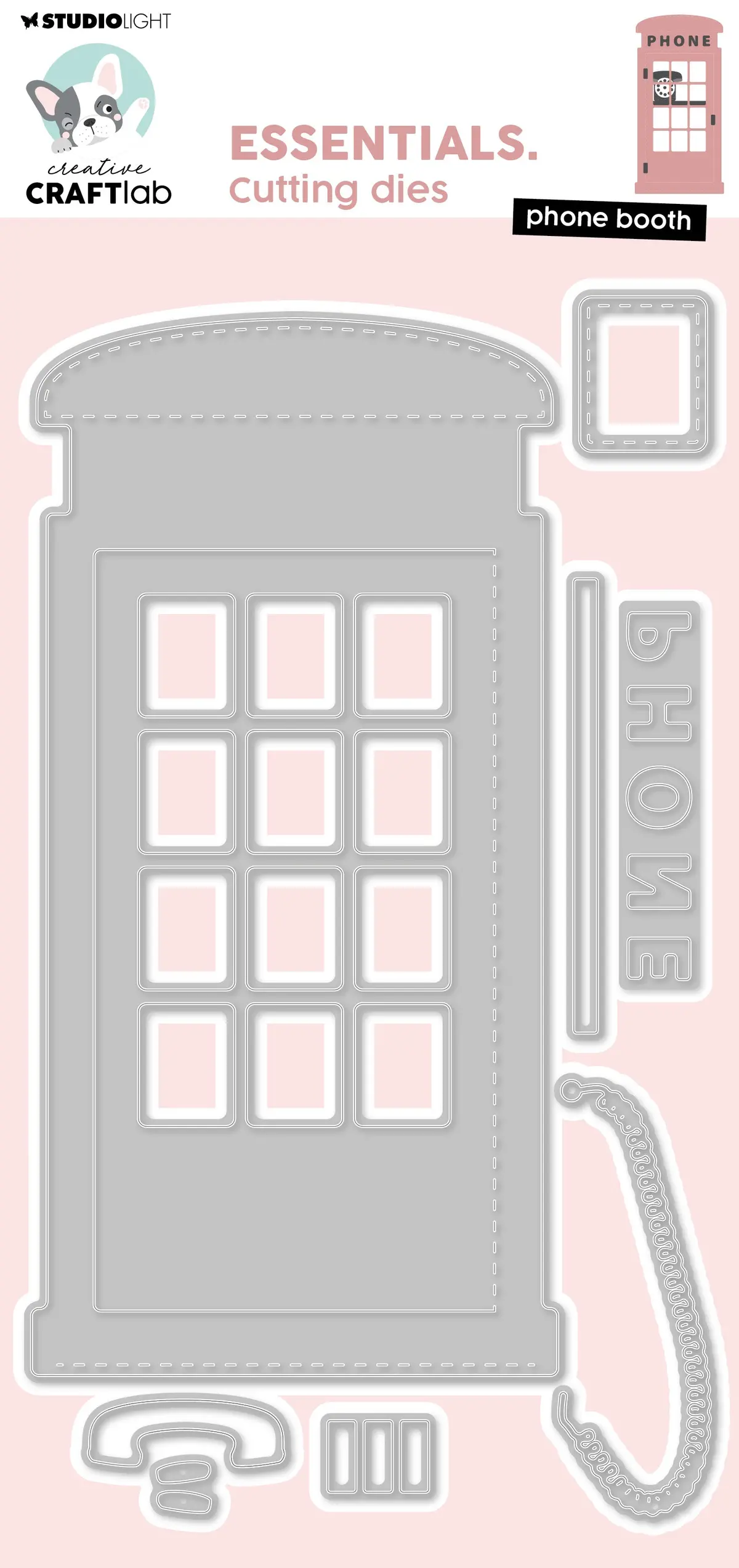Ccl Cutting Die Phone Booth Essentials 8 Pc 1