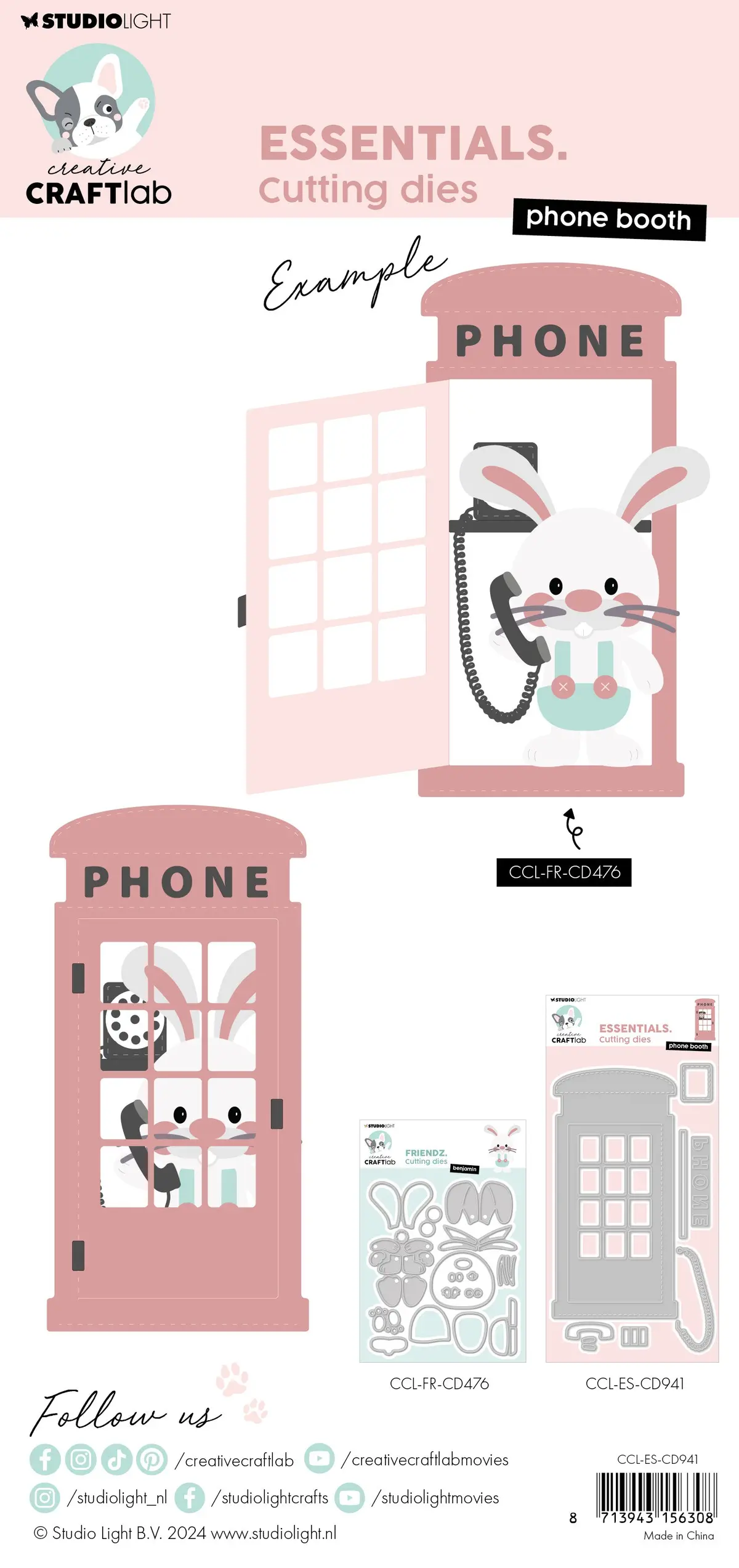 Ccl Cutting Die Phone Booth Essentials 8 Pc 2