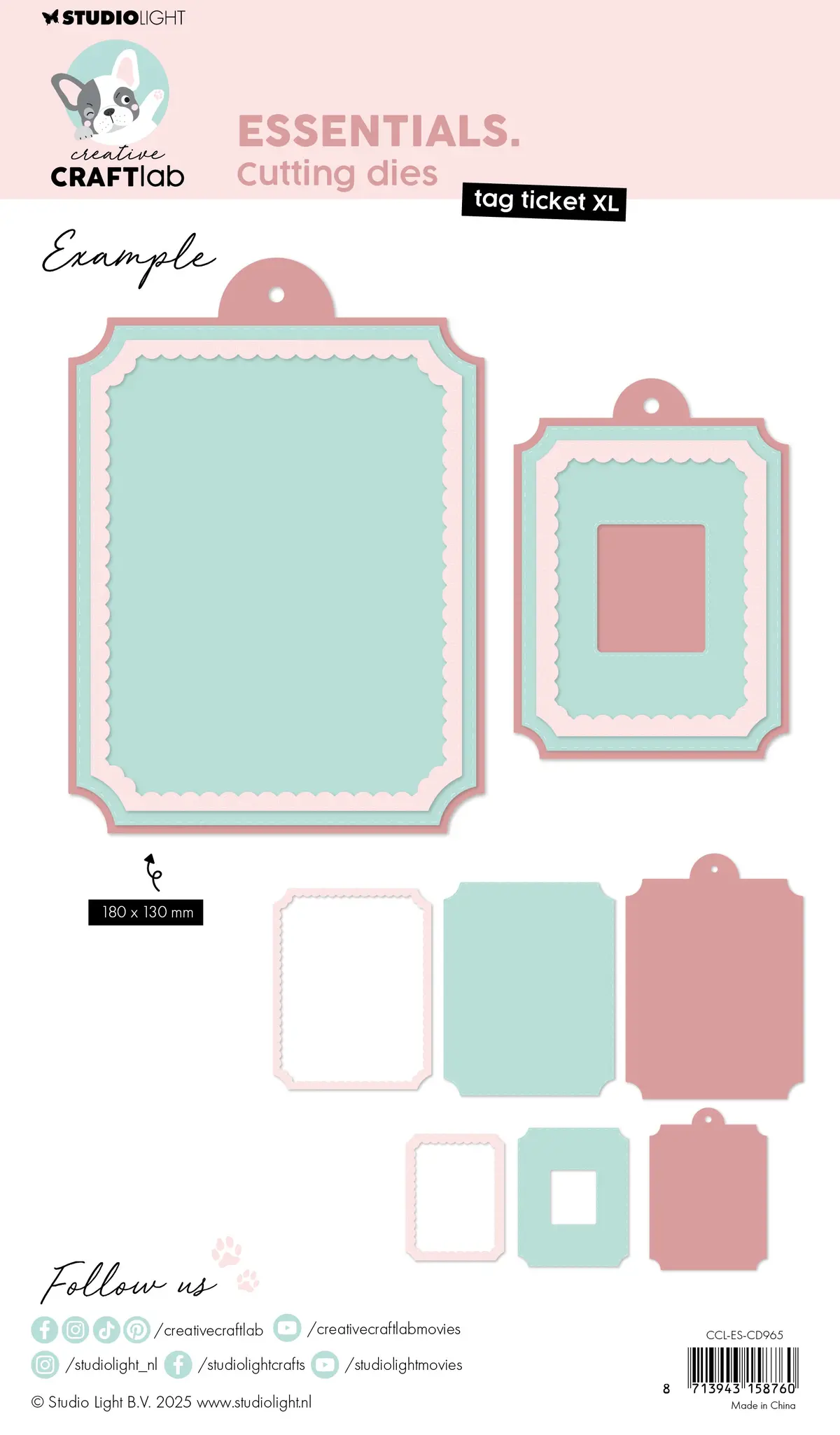 Ccl Cutting Die Tag Ticket Xl Essentials 7 Pc 2