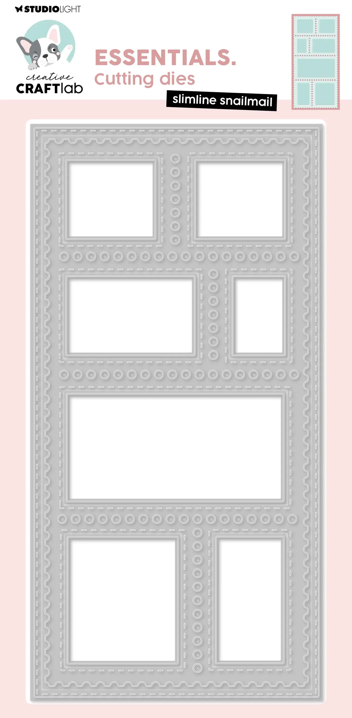 Ccl Cutting Die Slimline Snailmail Essentials 9 Pieces 1