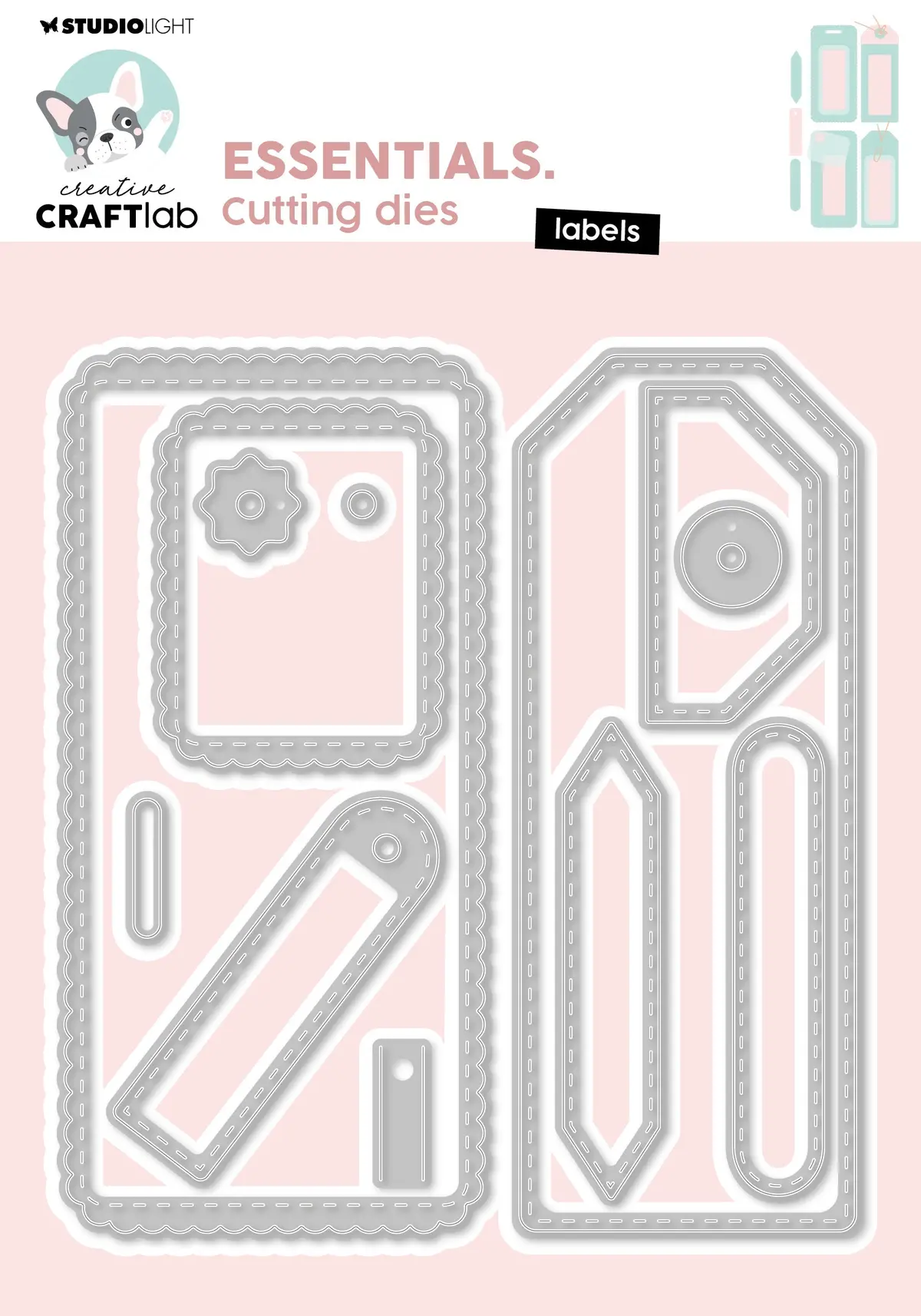 Ccl Cutting Die Labels Essentials 12 Pieces 1