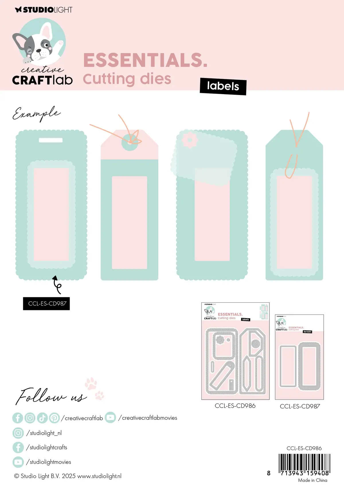 Ccl Cutting Die Labels Essentials 12 Pieces 2