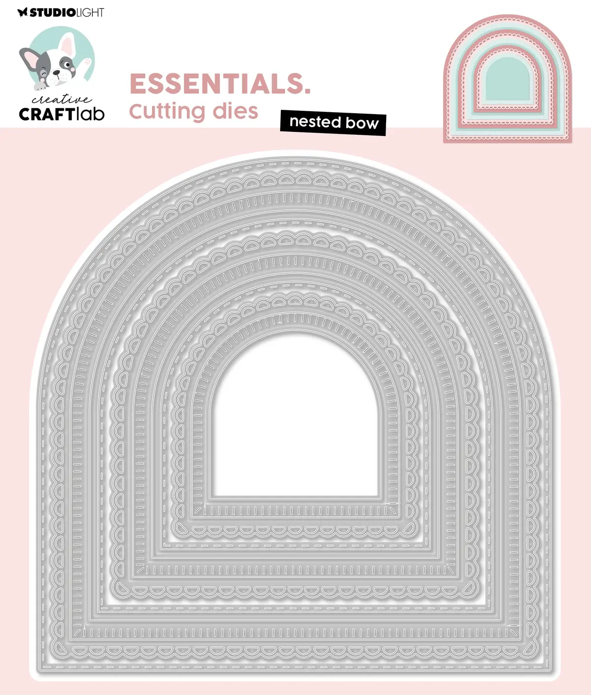 Ccl Cutting Die Nested Bow Essentials 12 Pc 1