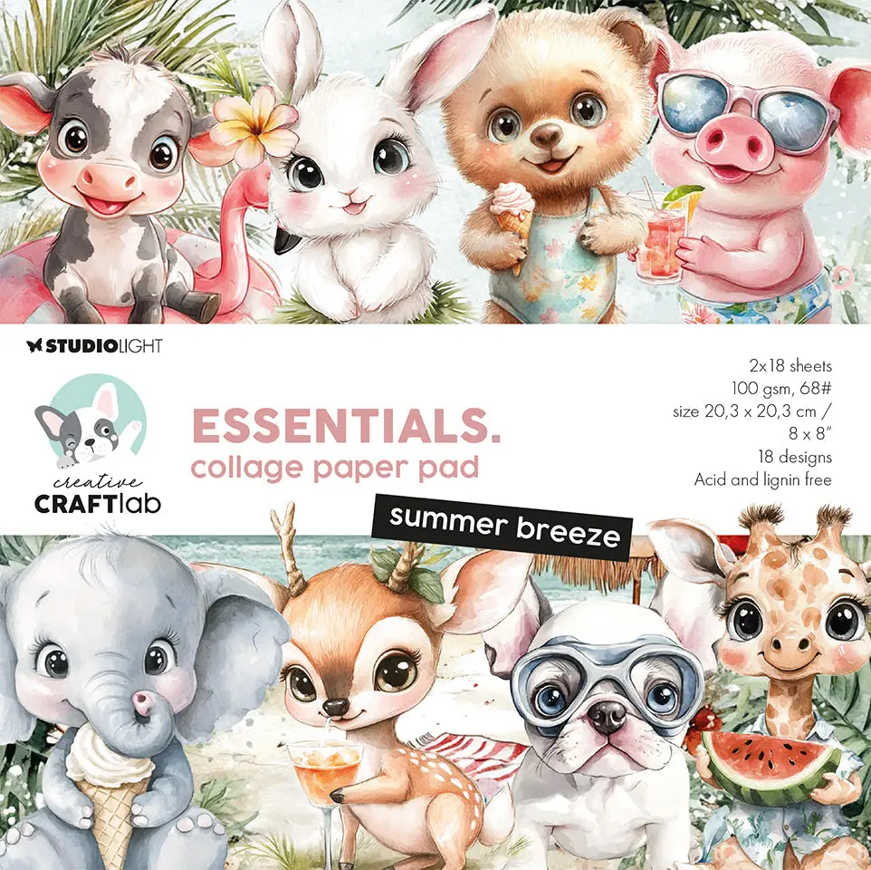 Ccl Collage Paper Pad Summer Breeze Essentials 36 Sheets 1