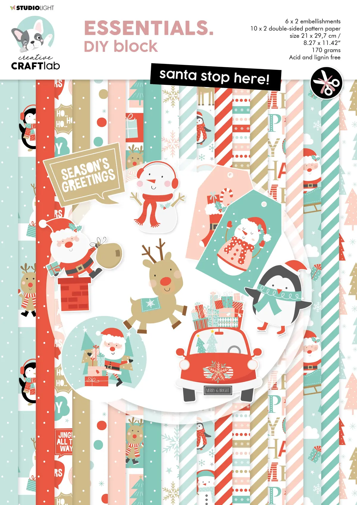 Ccl Diy Block Santa Stop Here Essentials 297X210x9mm 32 Sh Nr.35 1