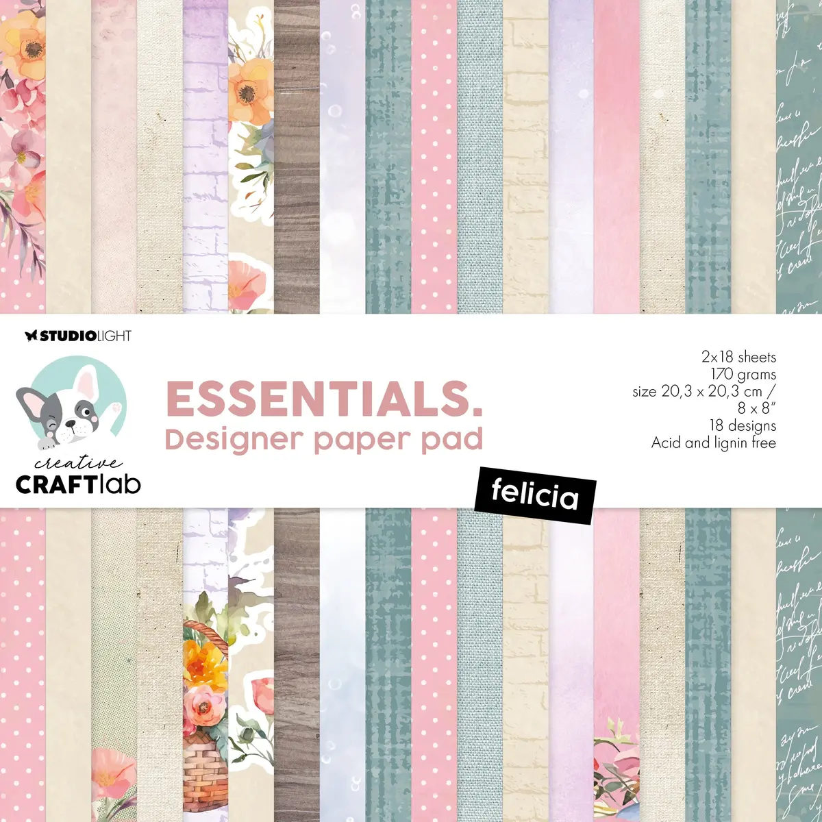 Ccl Designer Paper Pad Felicia Essentials 36 Sh 1