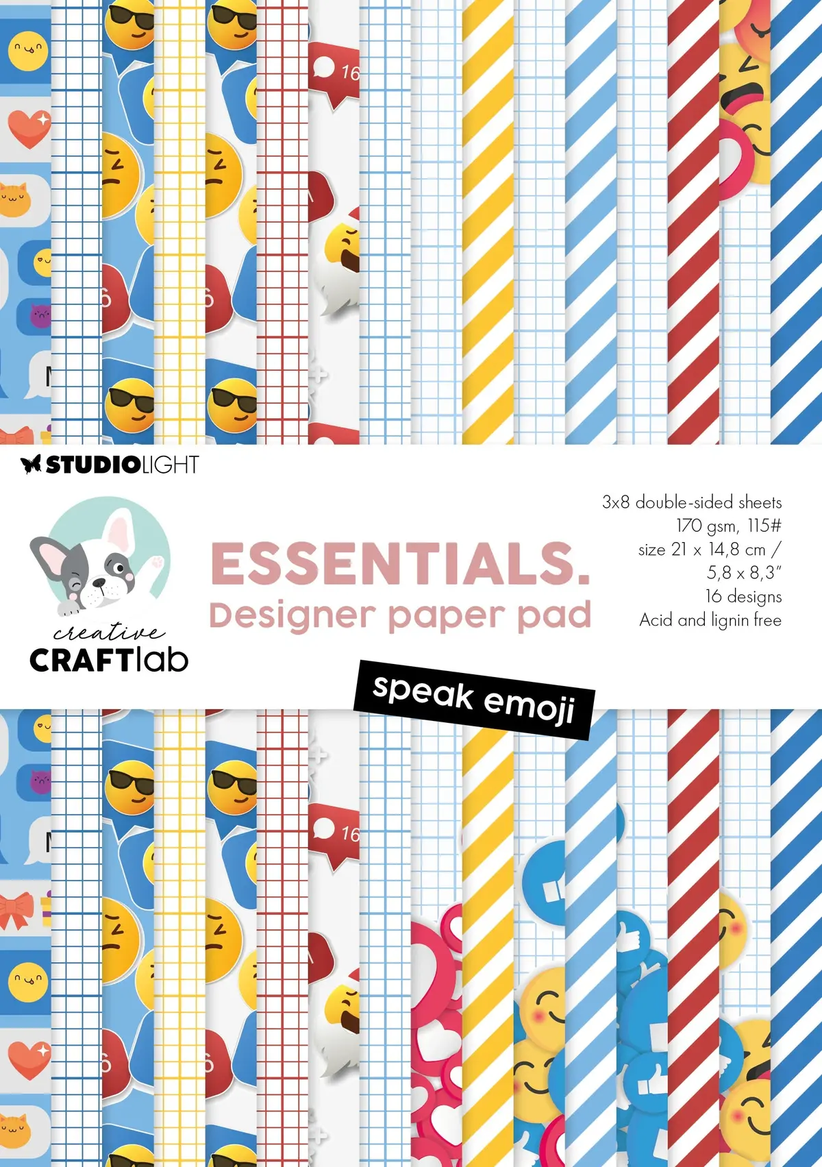 Ccl Designer Paper Pad Speak Emoji Essentials 24 Sheets 1
