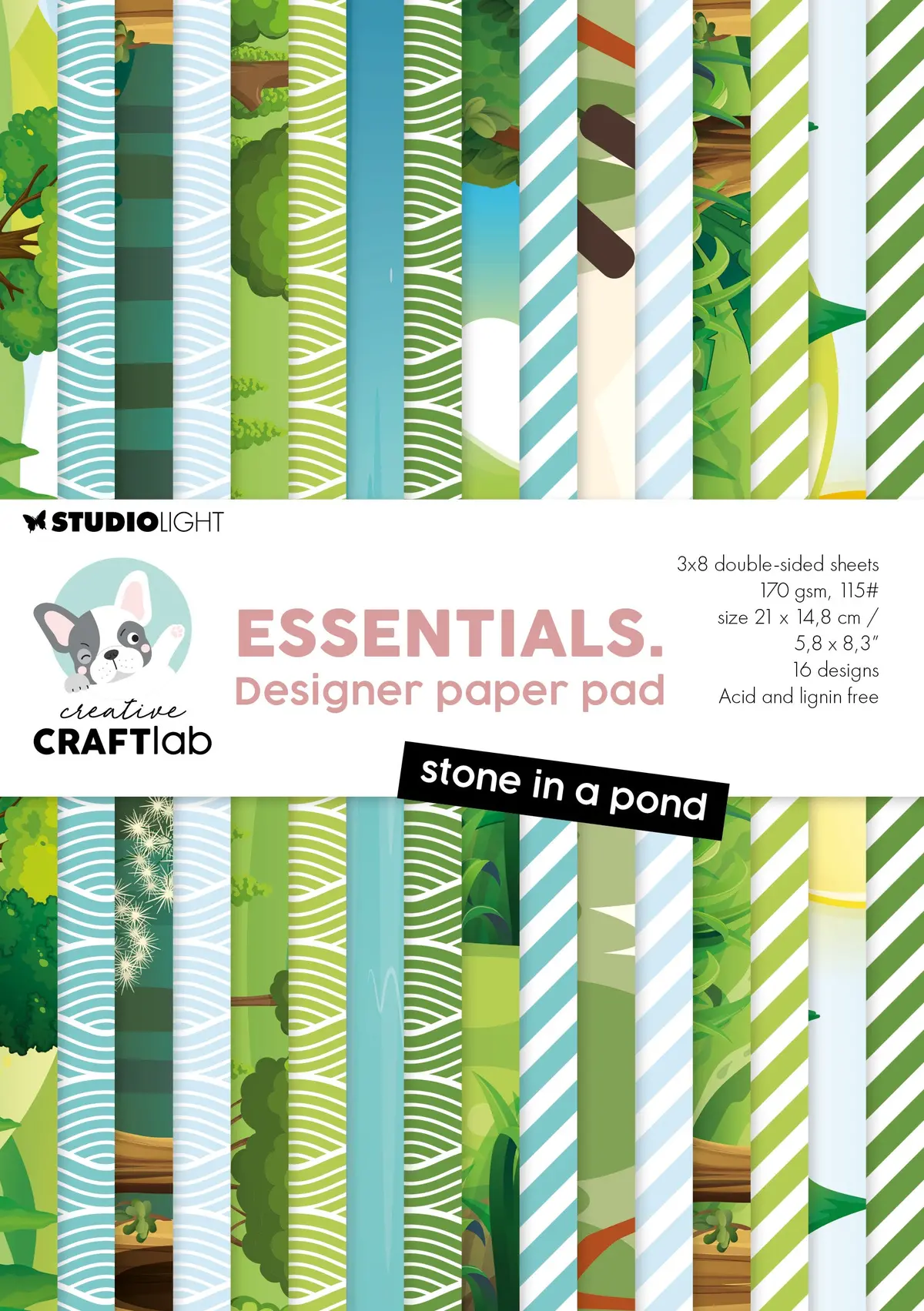 Ccl Design Paper Pad Stone In A Pond Essentials 24 Sheets 1