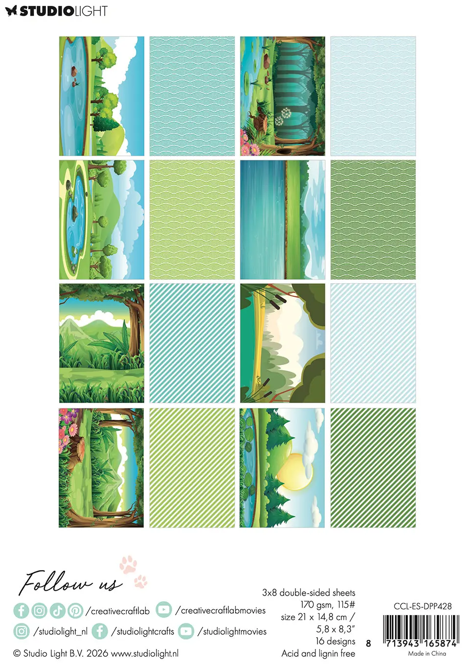 Ccl Design Paper Pad Stone In A Pond Essentials 24 Sheets 2
