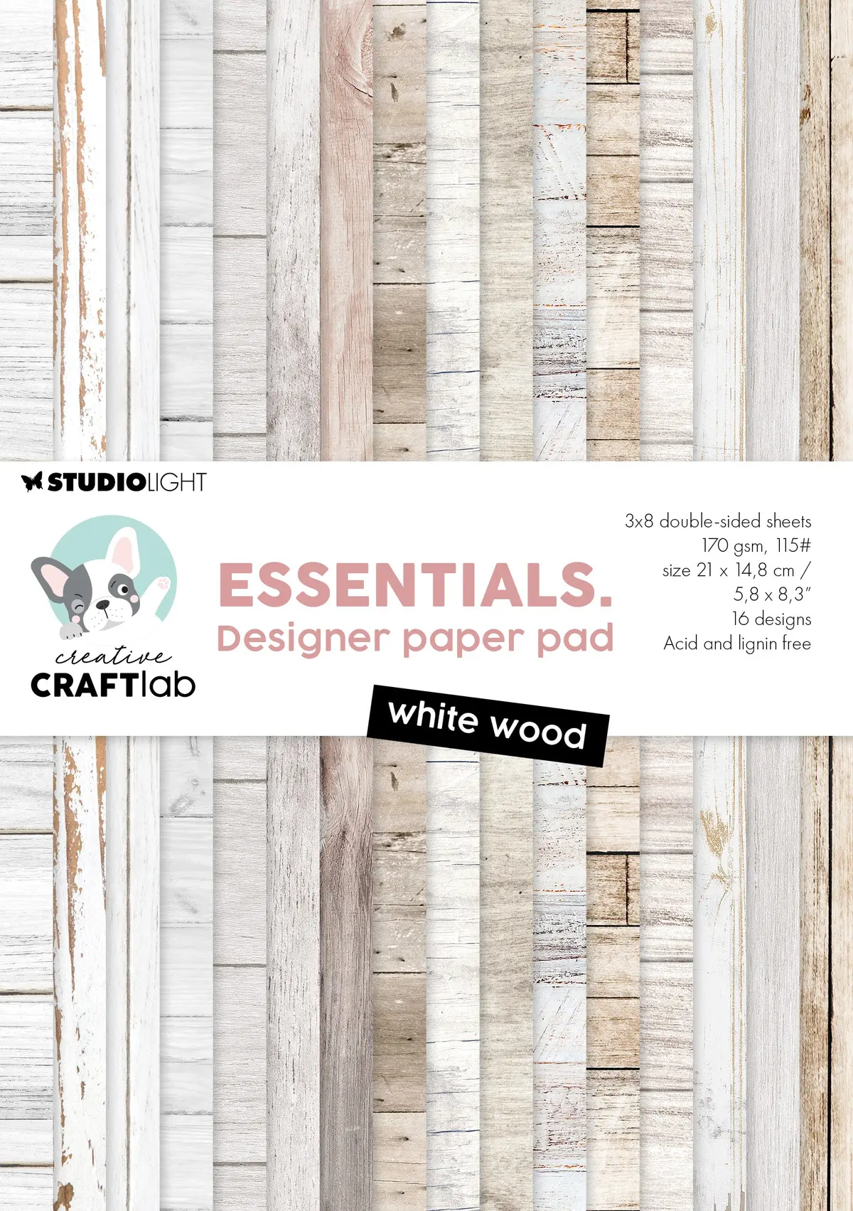 Ccl Design Paper Pad White Wood Essentials 24 Sheets 1
