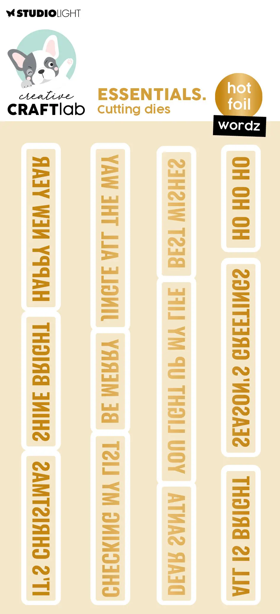 Ccl Hot Foil Cutting Die Wordz Essentials 12 Pc 1