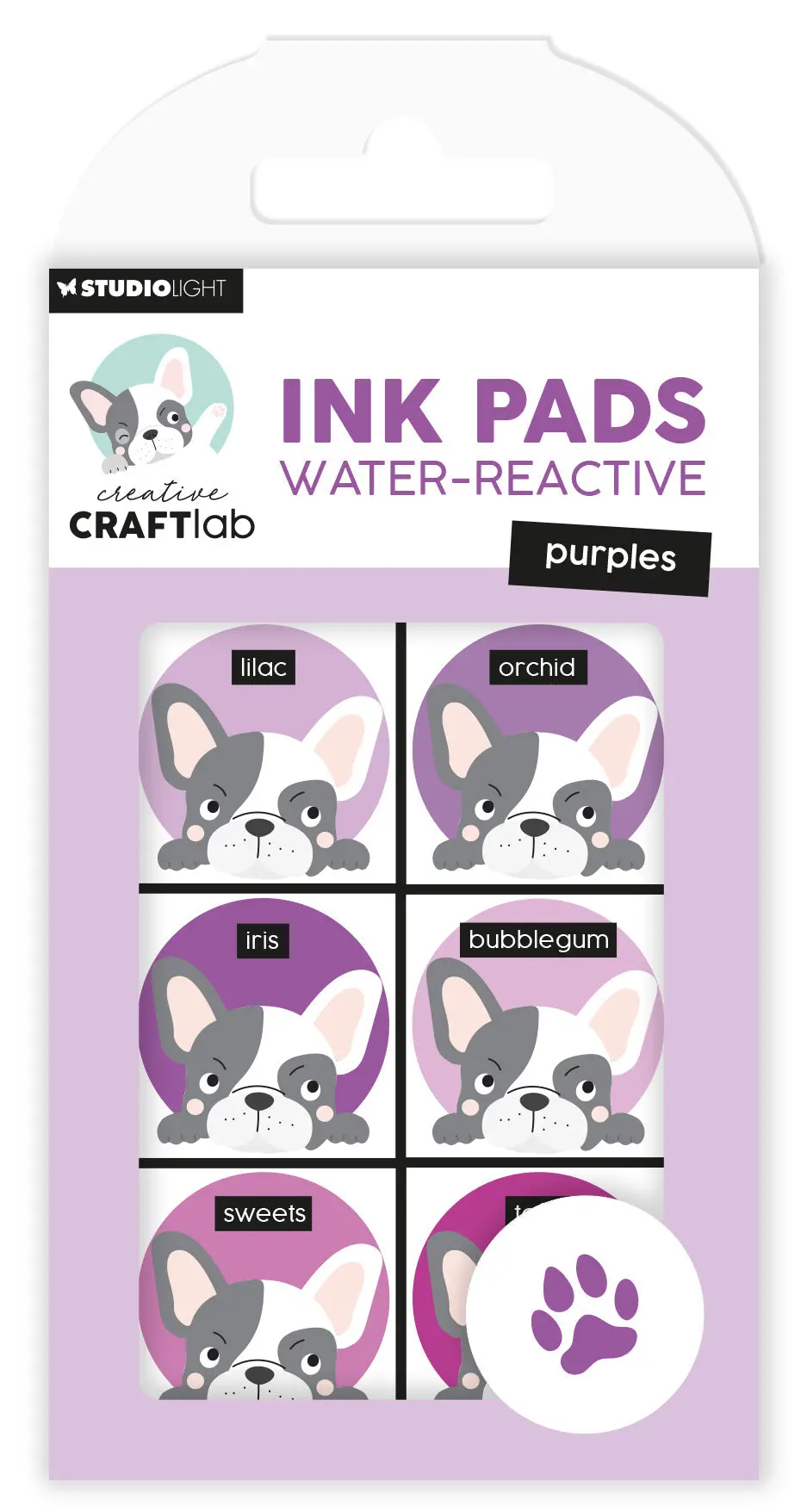 Ccl Ink Pads Water-Reactive Purples Essentials 120X70x16mm 6 Pc Nr.20 1