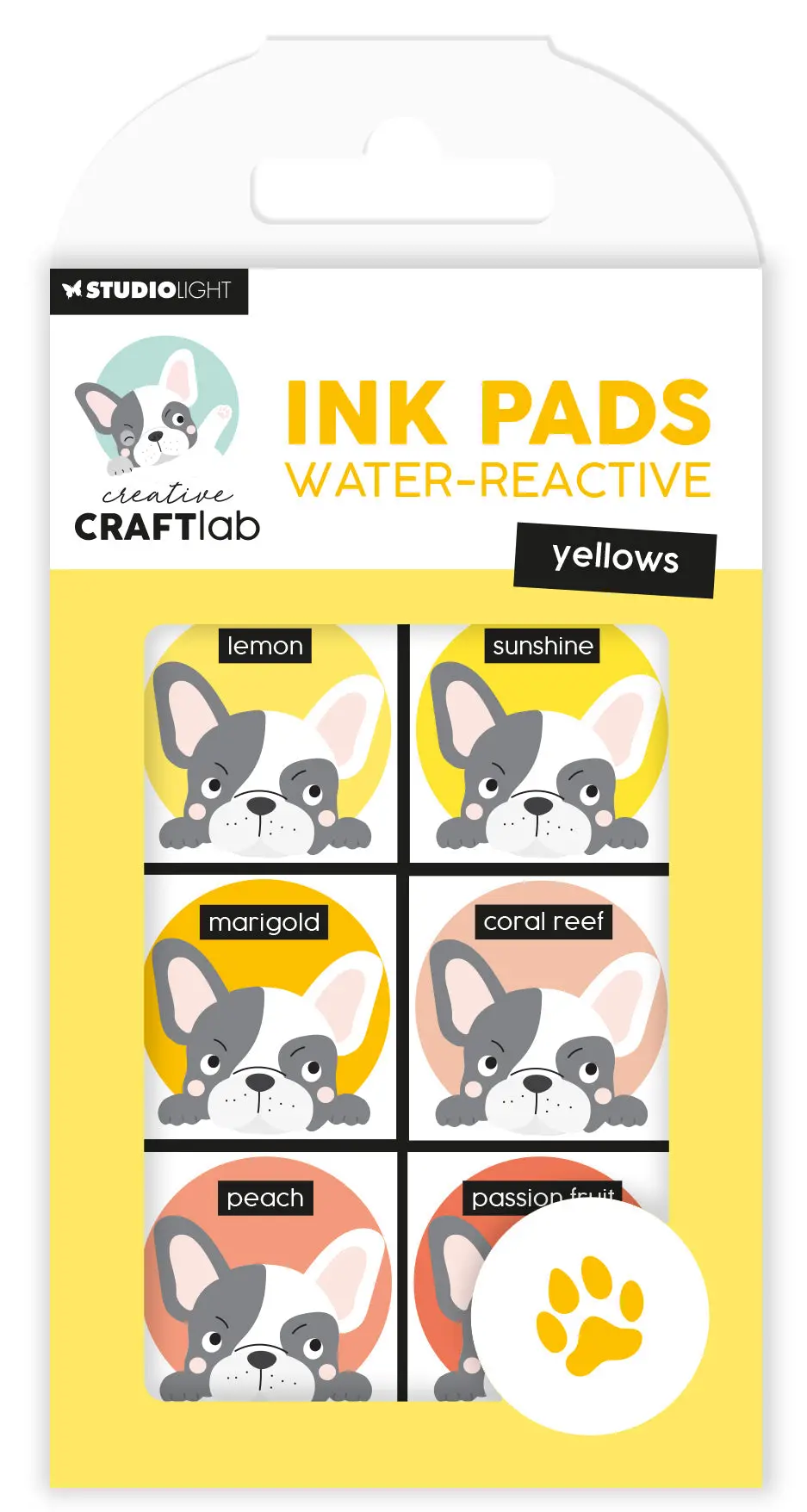 Ccl Ink Pads Water-Reactive Yellows Essentials 120X70x16mm 6 Pc Nr.21 1