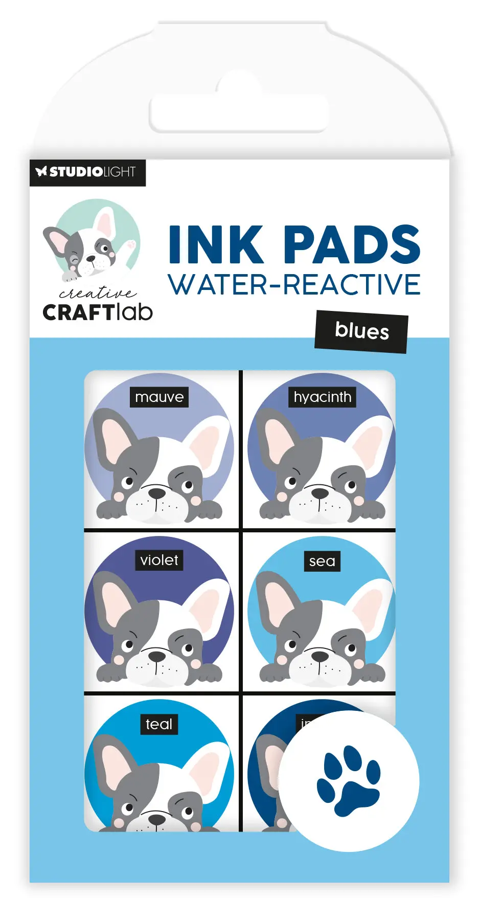 Ccl Ink Pads Water-Reactive Blues Essentials 120X70x16mm 6 Pc Nr.23 1