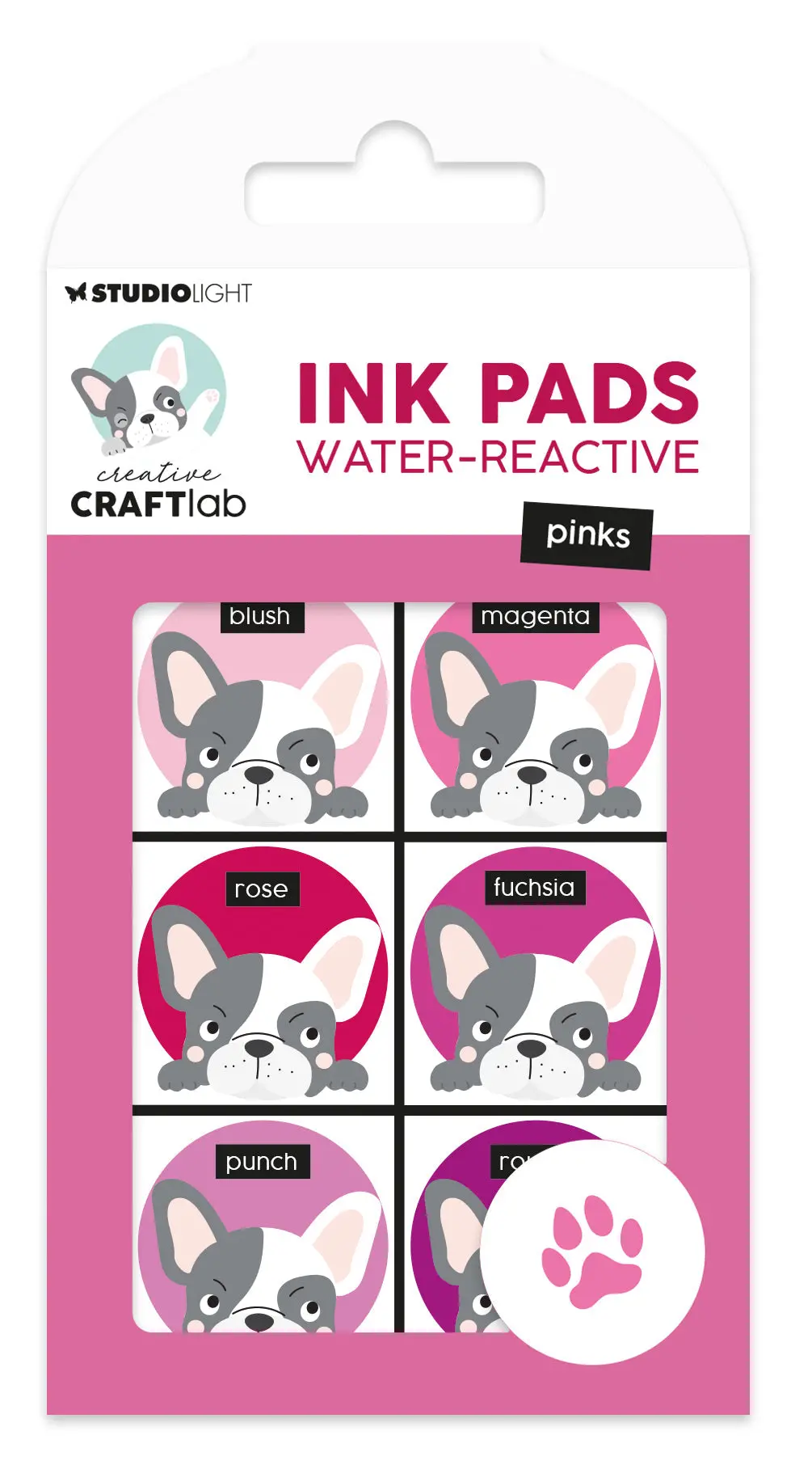 Ccl Ink Pads Water-Reactive Pinks Essentials 6 Pc 1