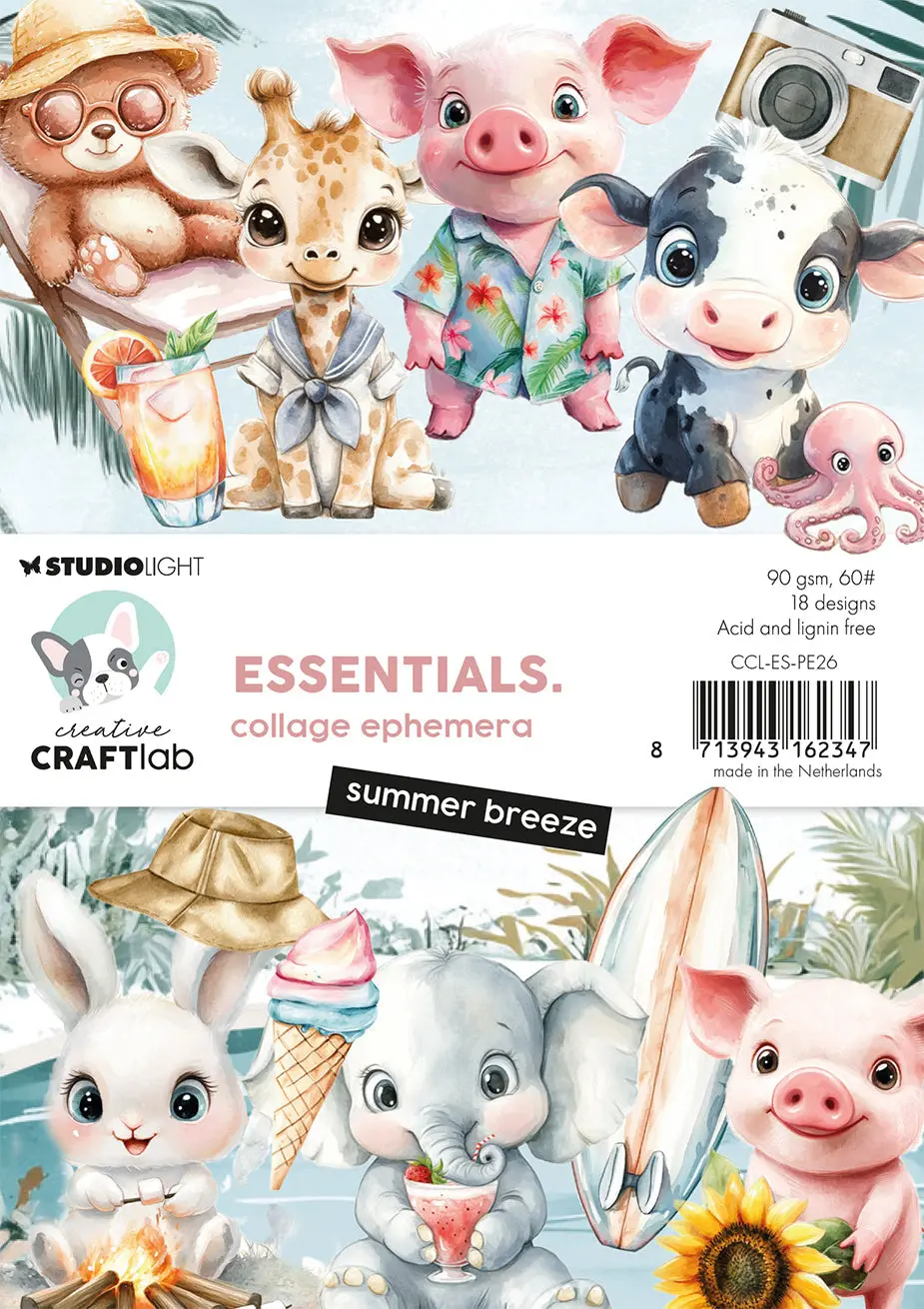 Ccl Collage Ephemera Summer Breeze Essentials 18 Pieces 1