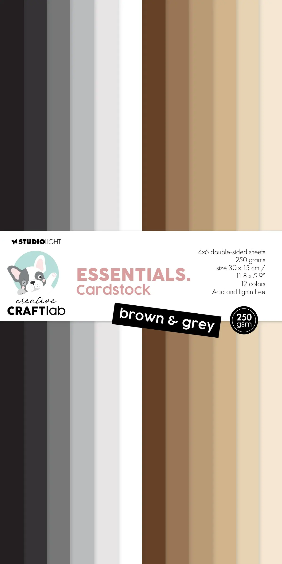 Ccl Paper Pad Brown & Grey 250Gsm Essentials 24 Sh 1