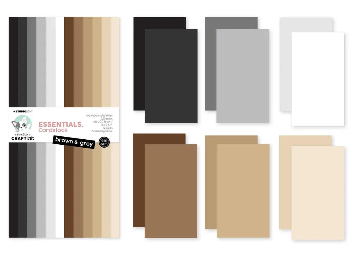 Ccl Paper Pad Brown & Grey 250Gsm Essentials 24 Sh 2