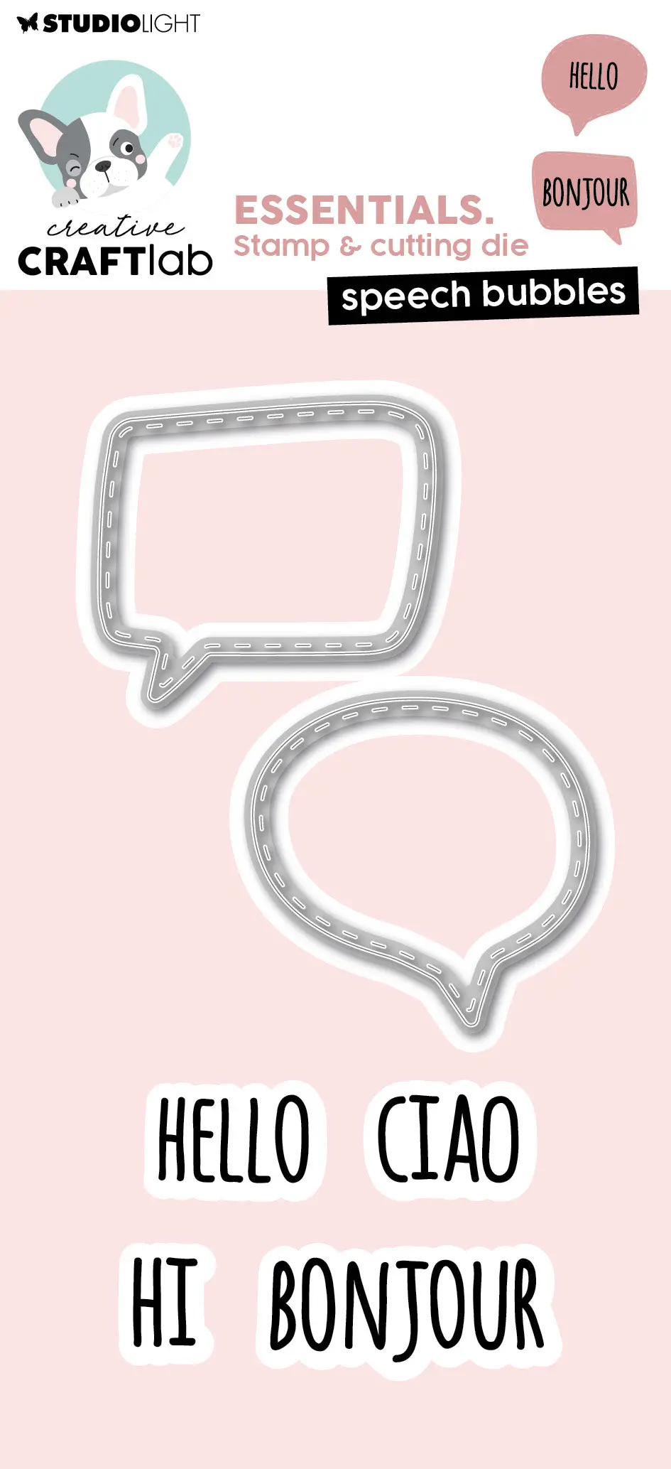 Ccl Stamp & Cutting Die Speech Bubbles Essentials 6 Pc 1