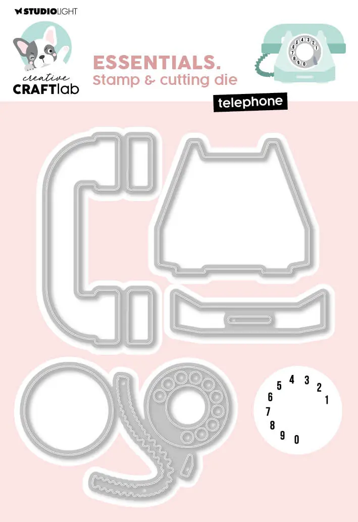 Ccl Stamp & Cutting Die Telephone Essentials 8 Pc 1