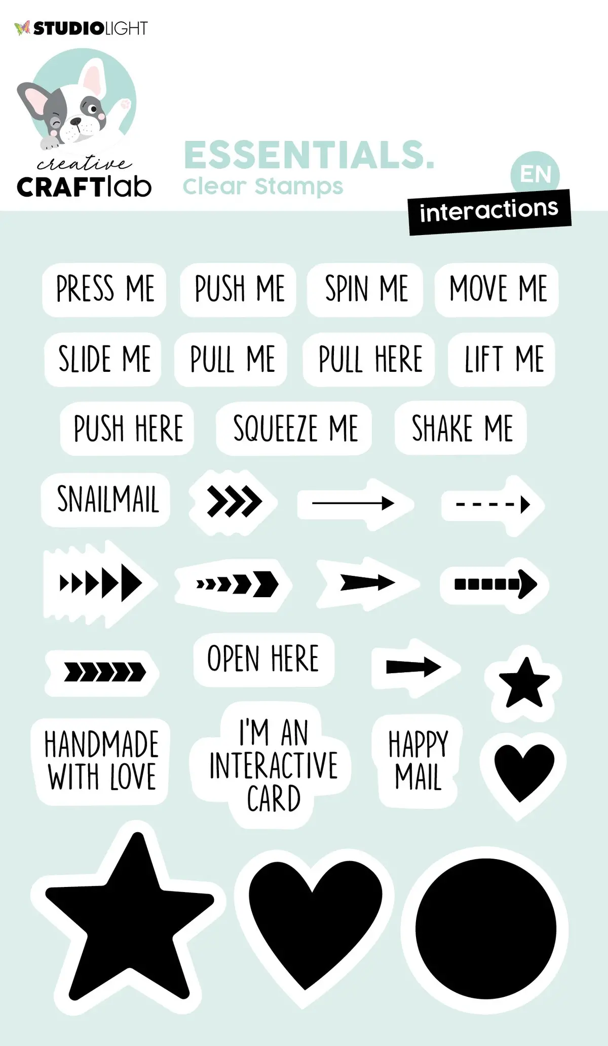 Ccl Clear Stamp Text Interactions For Slider Pop Up Die Essentials 105X148x3mm 30 Pc Nr.238 1