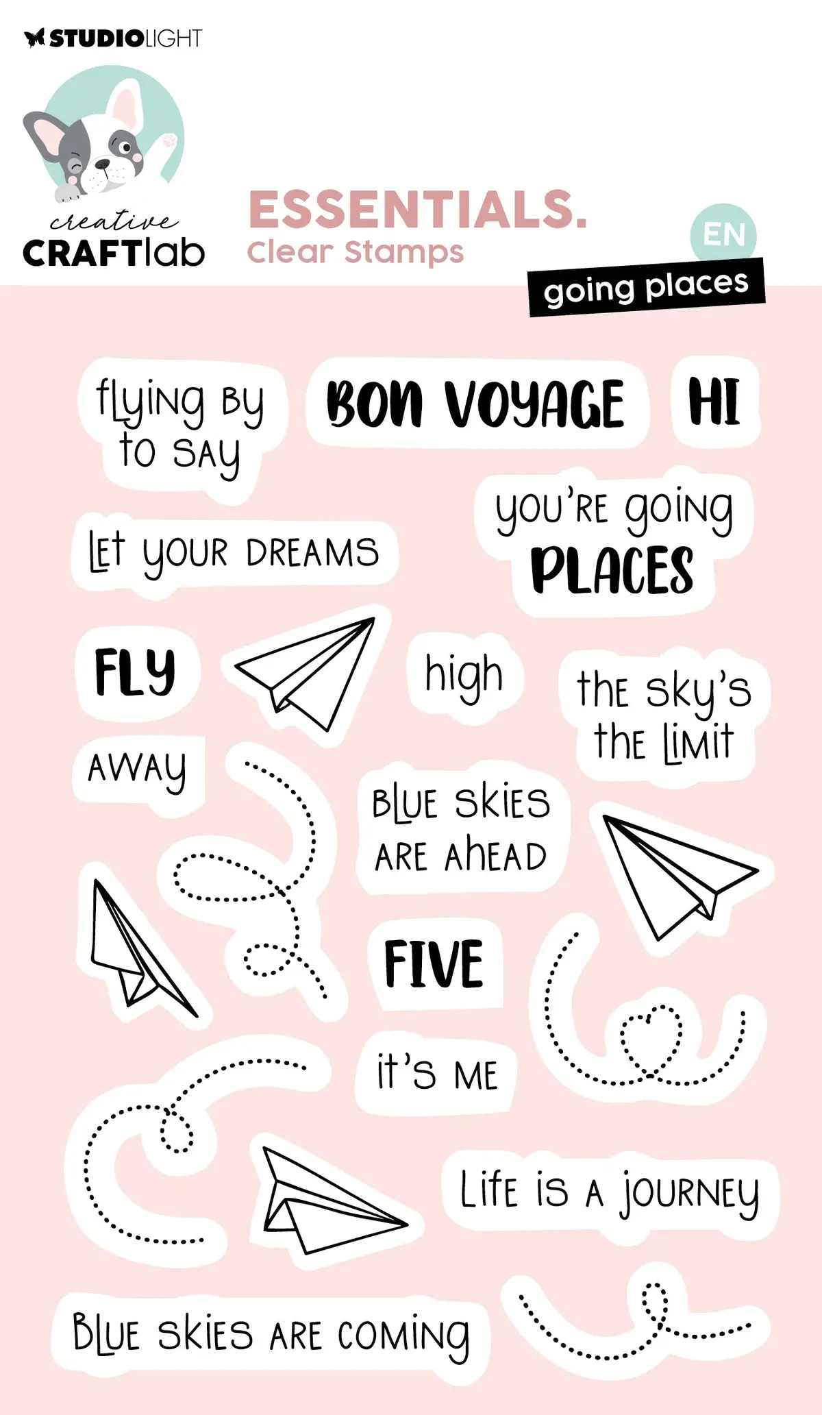 Ccl Clear Stamp Going Places Essentials 148X105x4mm 22 Pc Nr.582 1