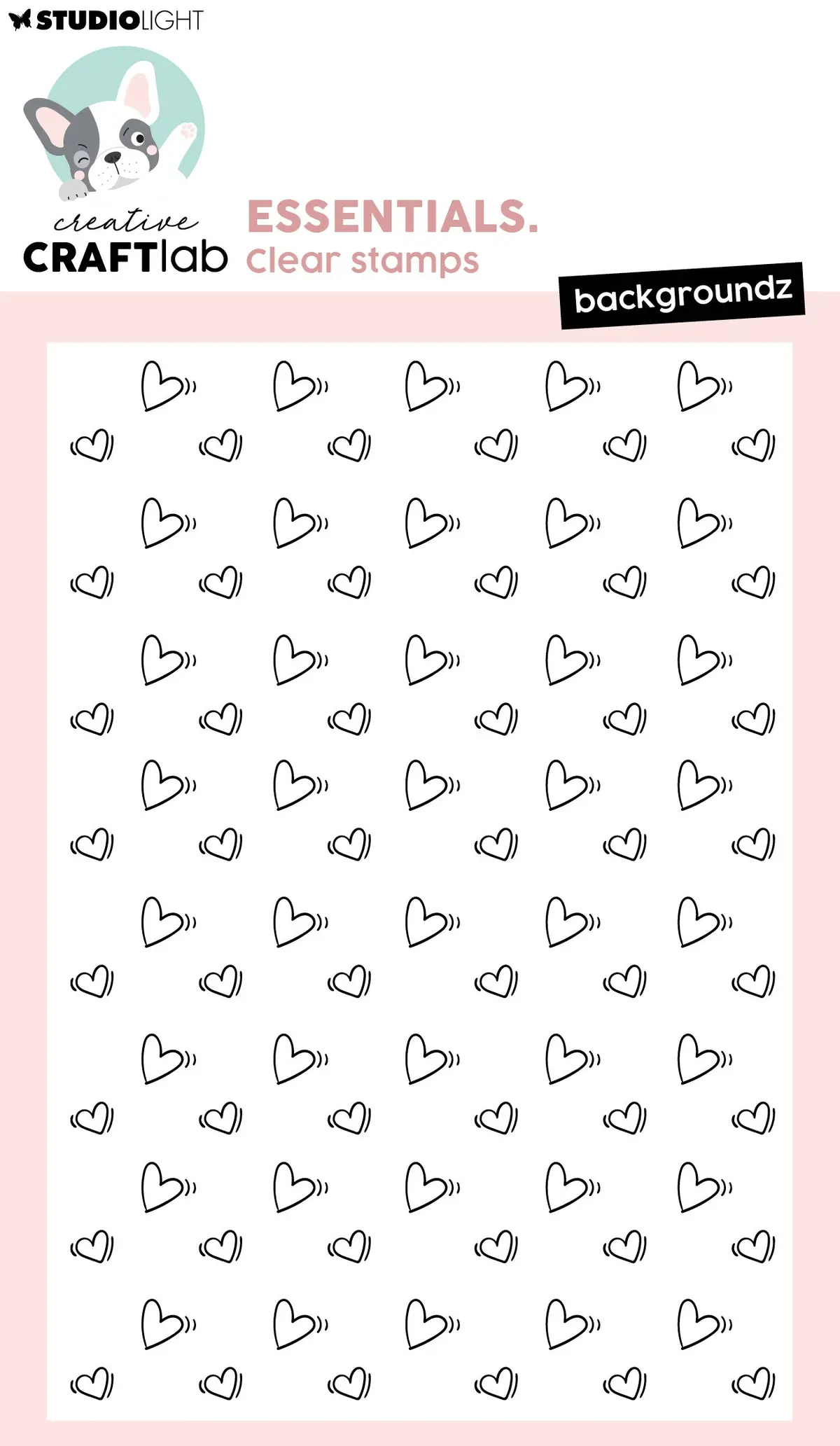Ccl Clear Stamp Backgroundz Hearts Essentials 1 Piece 1