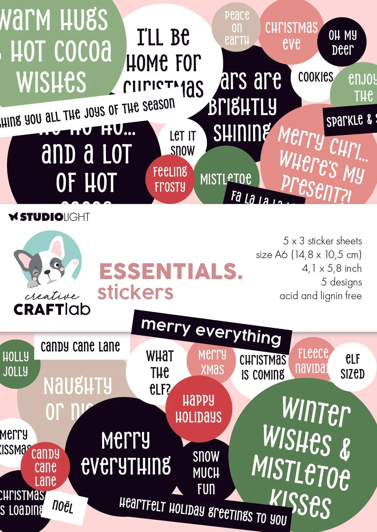 Ccl Stickers Merry Everything Essentials 15 Sheets 1