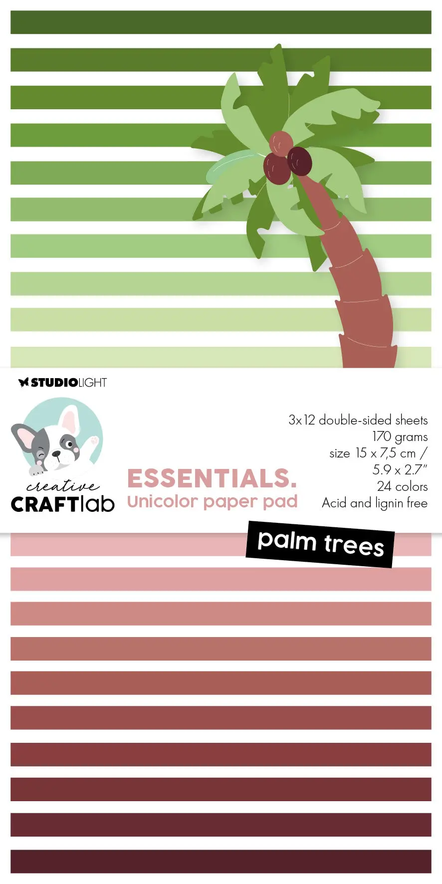 Ccl Unicolor Paper Pad Palm Trees Essentials 24 Sh 1