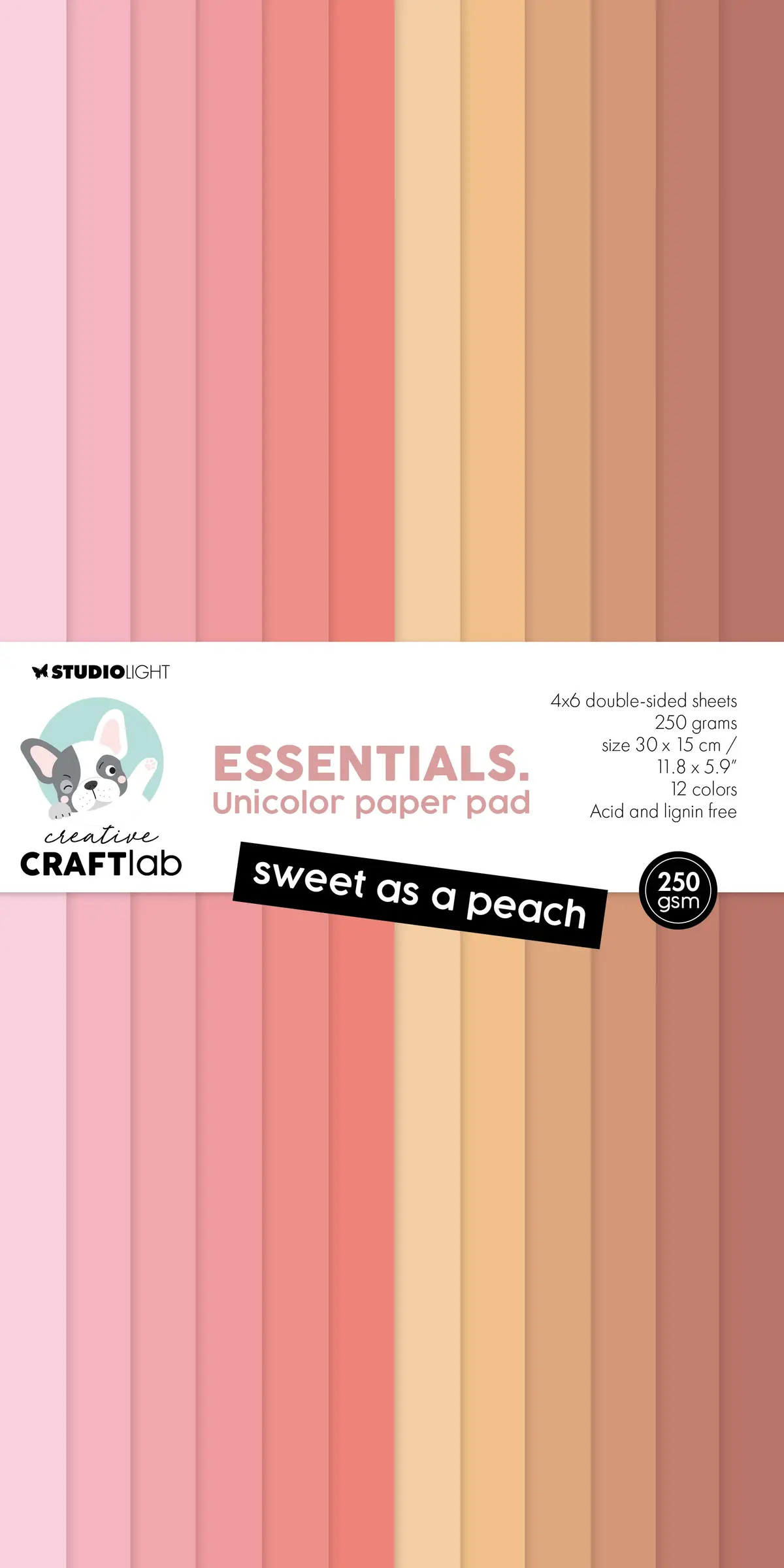 Ccl Unicolor Paper Pad Sweet As A Peach Essentials 24 Sh 1