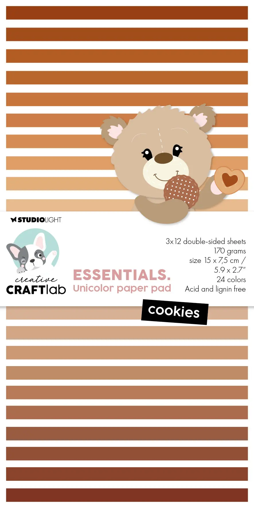 Ccl Unicolor Paper Pad Cookies Essentials 24 Sh 1