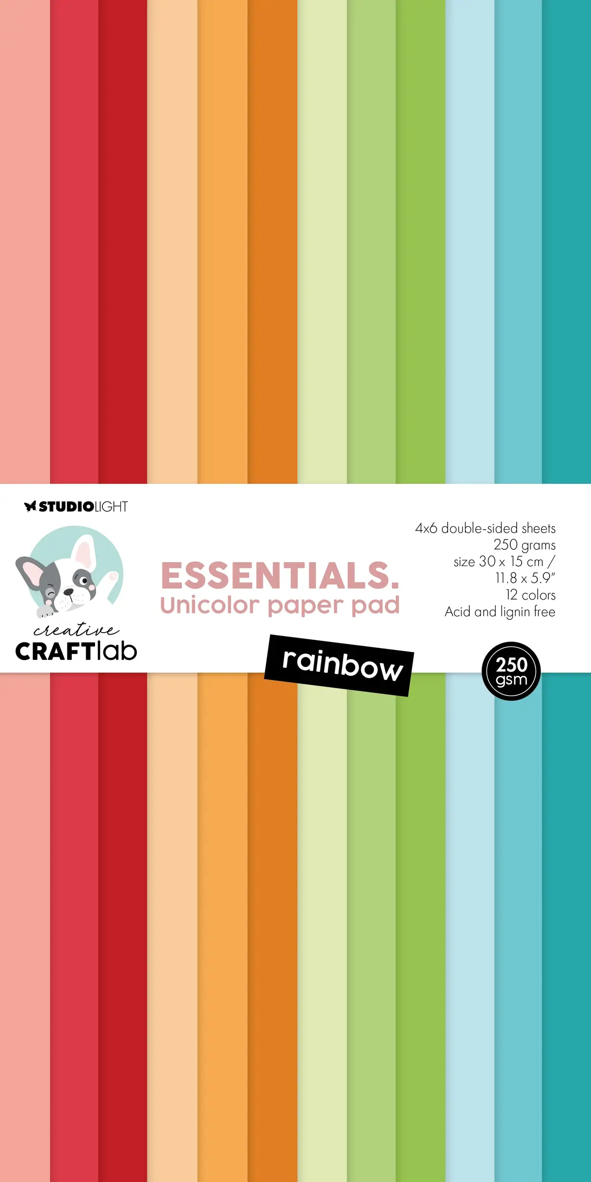 Ccl Unicolor Paper Pad Rainbow Essentials 24 Sh 1