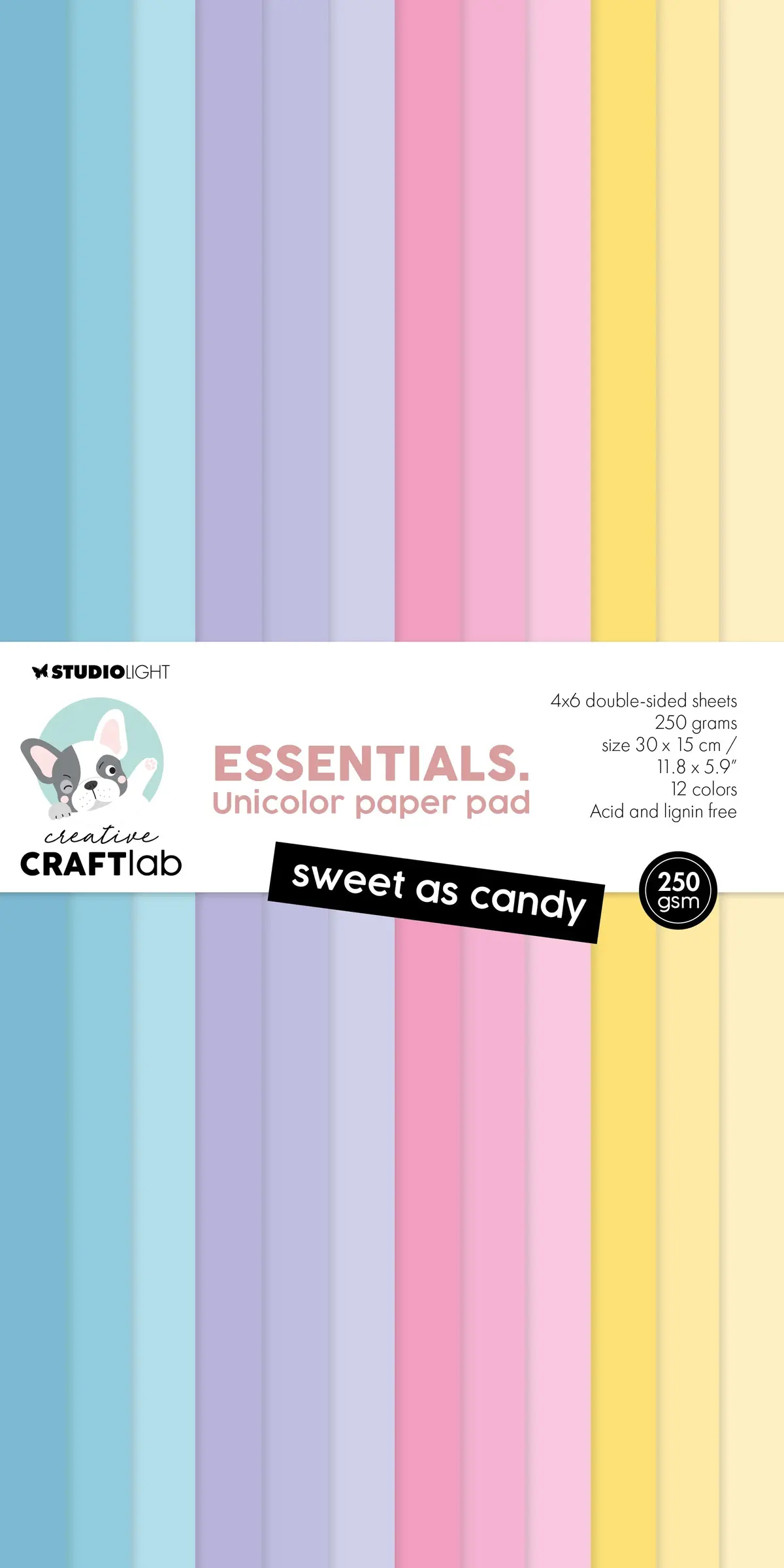 Ccl Unicolor Paper Pad Sweet As Candy Essentials 24 Sheets 1