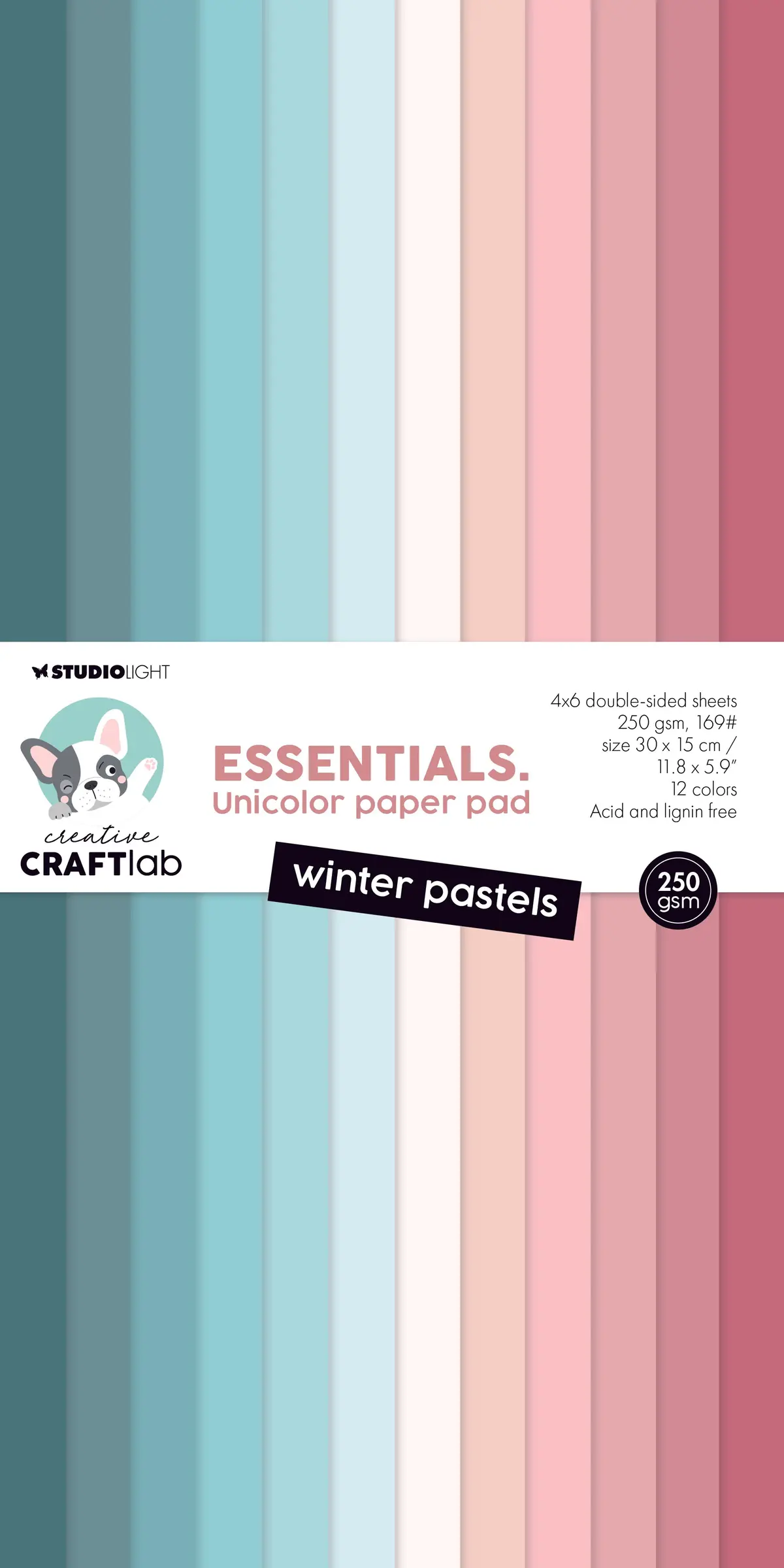 Ccl Unciolor Paper Pad Winter Pastels Essentials 24 Sheets 1