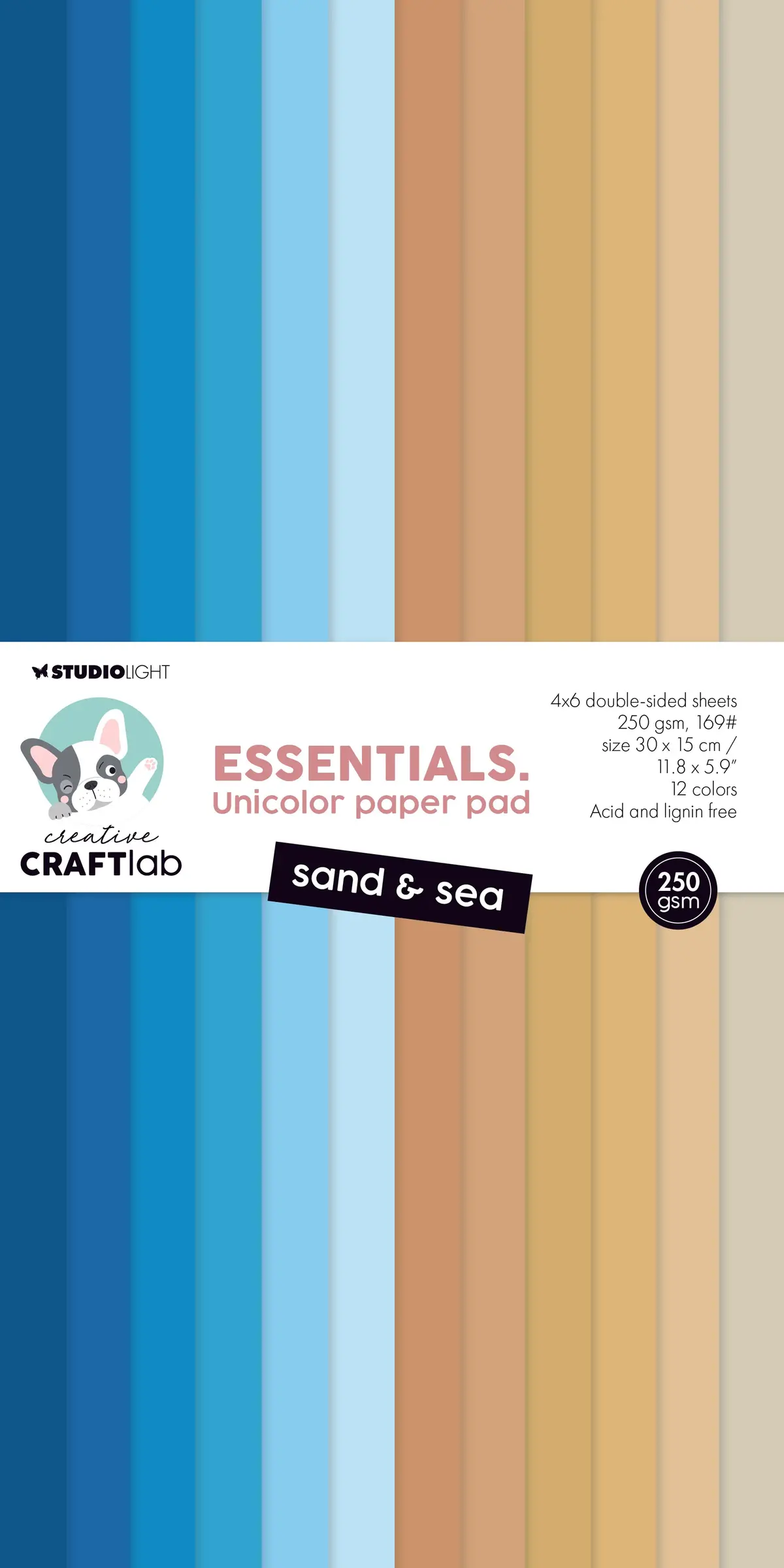 Ccl Unciolor Paper Pad Sand & Sea Essentials 24 Sheets 1