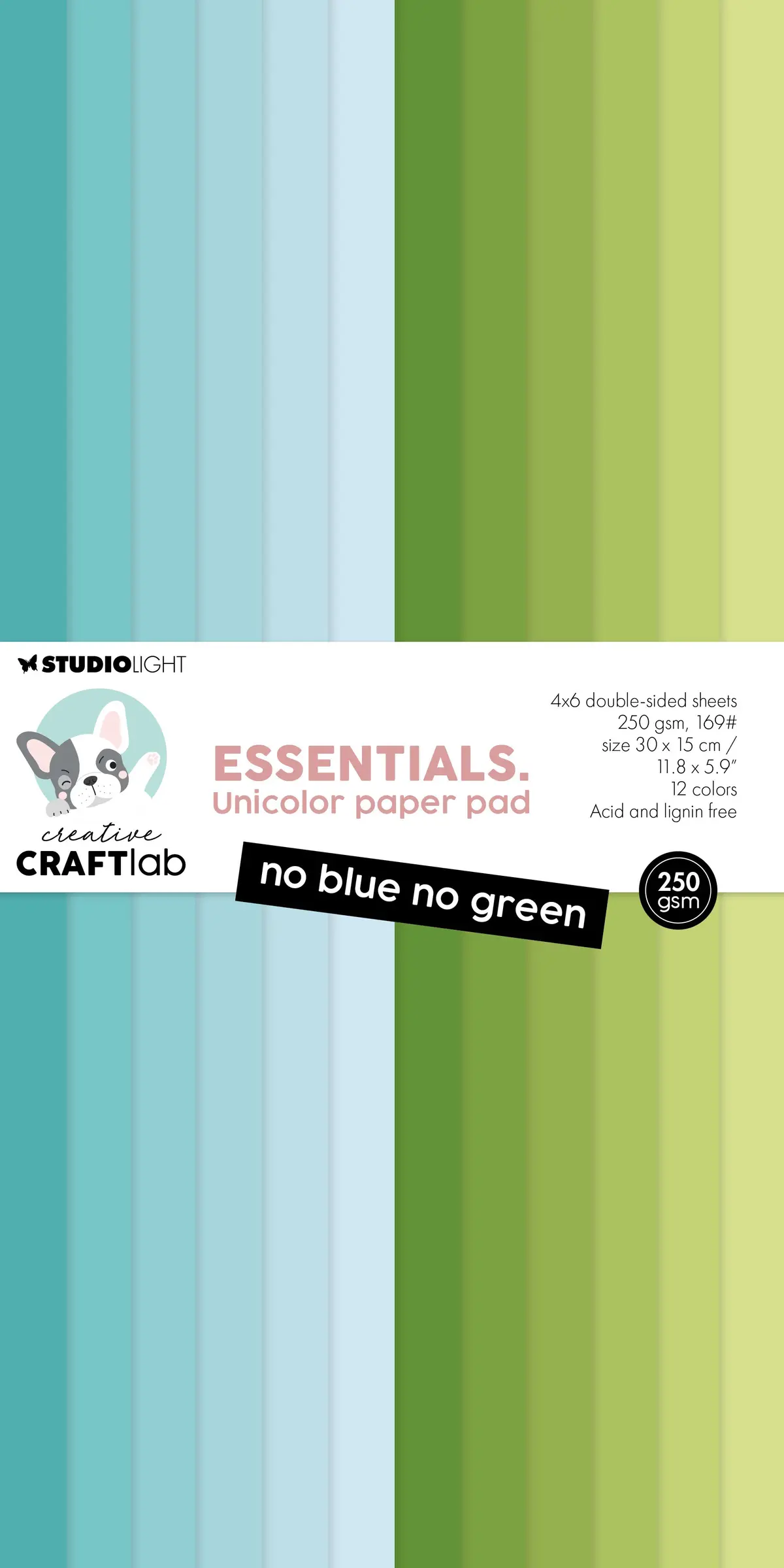 Ccl Unicolor Paper Pad No Blue No Green Essentials 24 Sheets 1