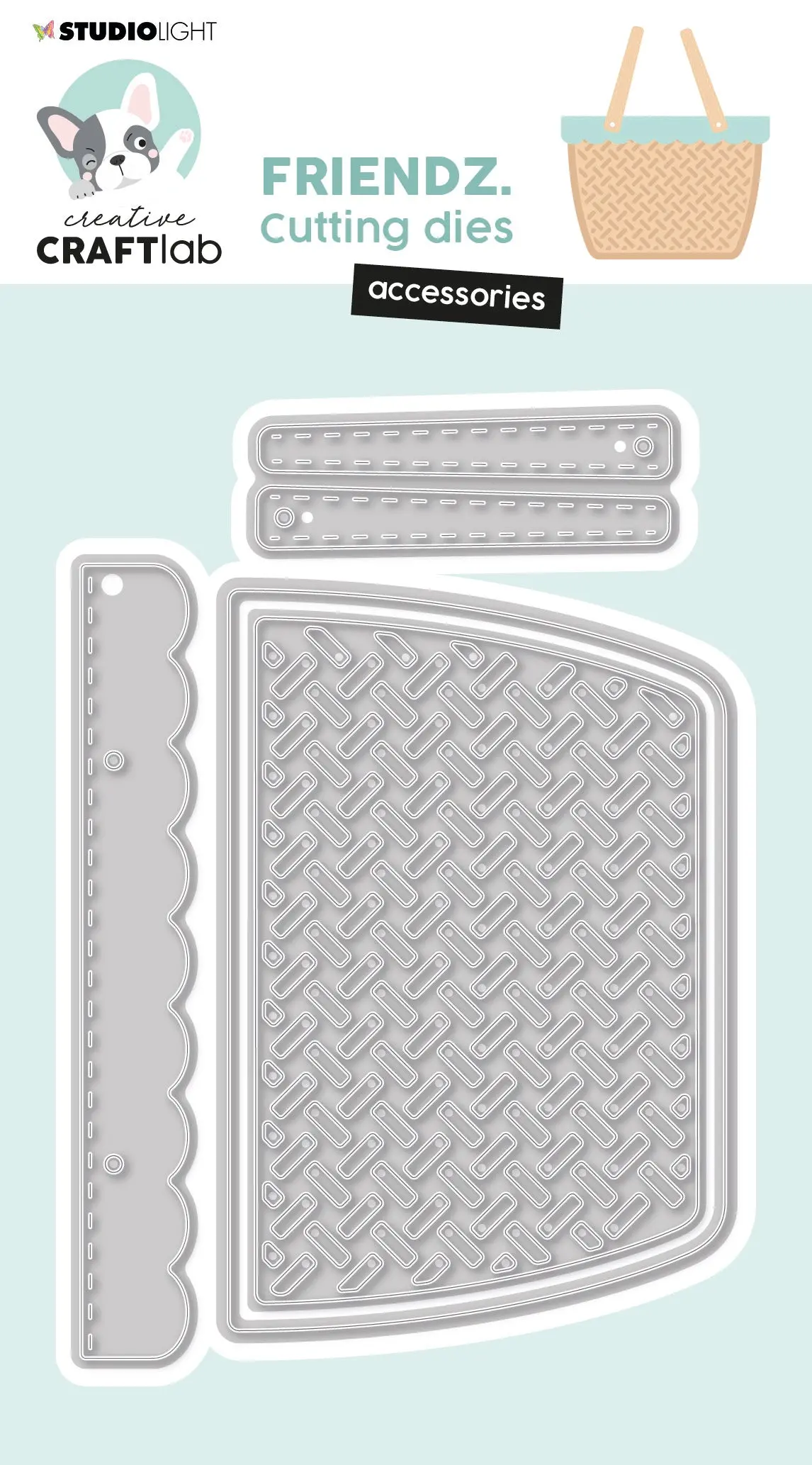 Ccl Cutting Die Basket Accessories Friendz 128X108x1mm 9 Pc Nr.477 1