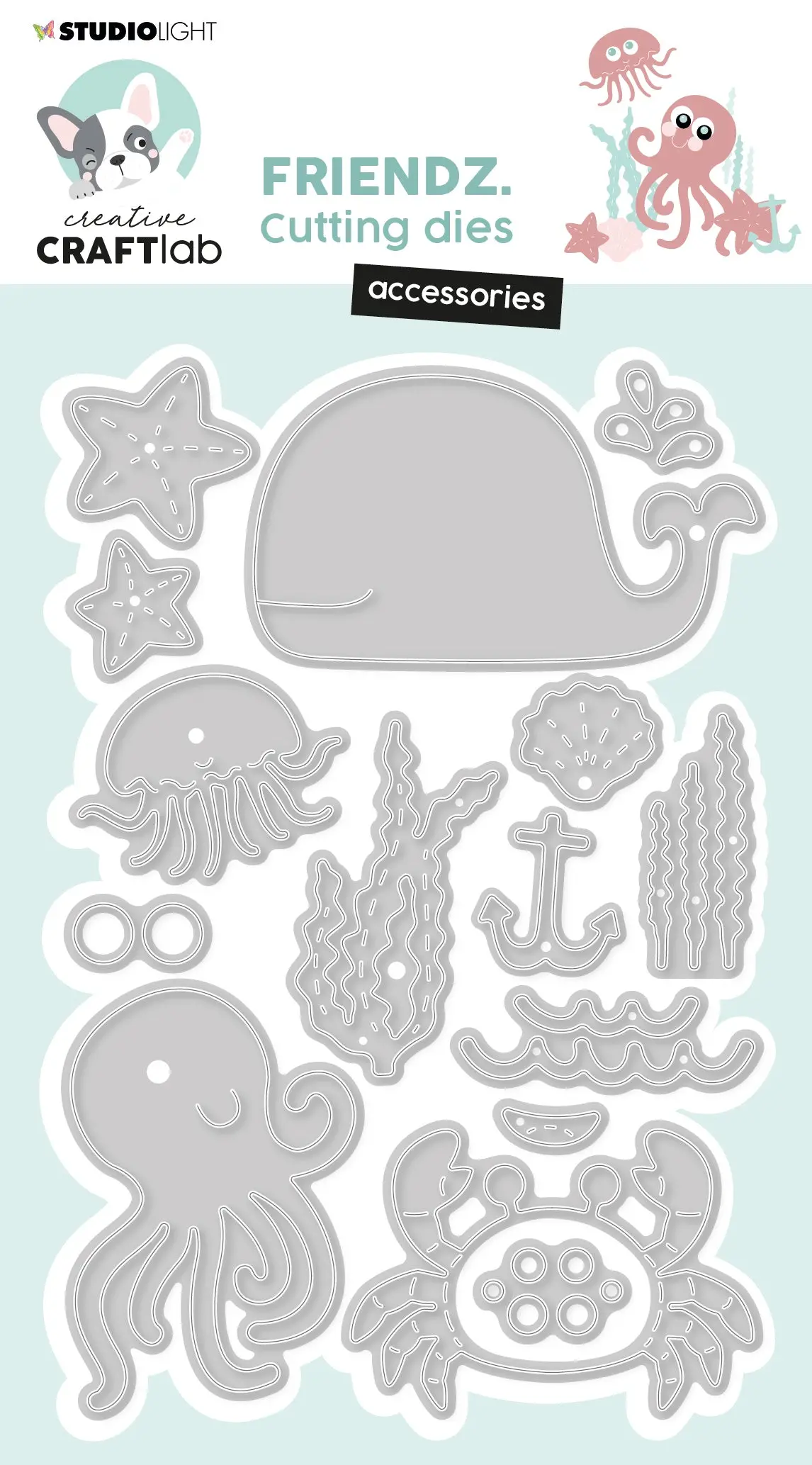 Ccl Cutting Dies Sea Accessoires Friendz 127X84x1mm 15 Pc Nr.546 1